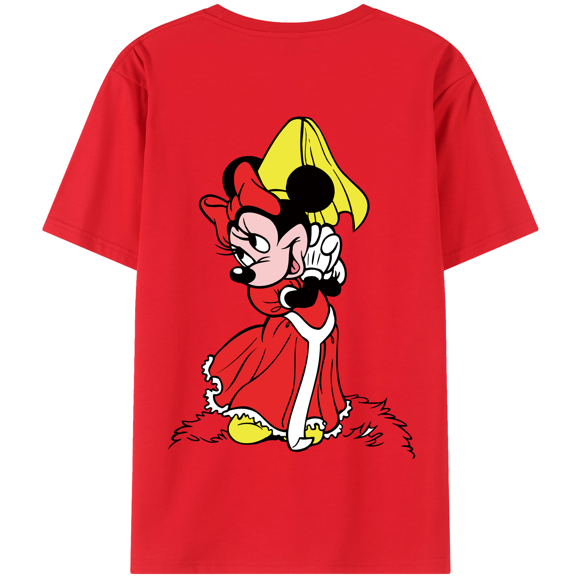 （画像用） ミッキーマウス Mickey Mouse 綿100％半袖Tシャツ（背面プリント）