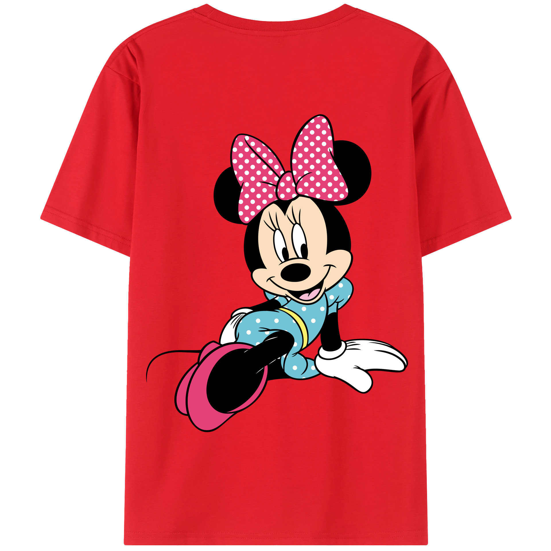 （画像用） ミッキーマウス Mickey Mouse 綿100％半袖Tシャツ（背面プリント）