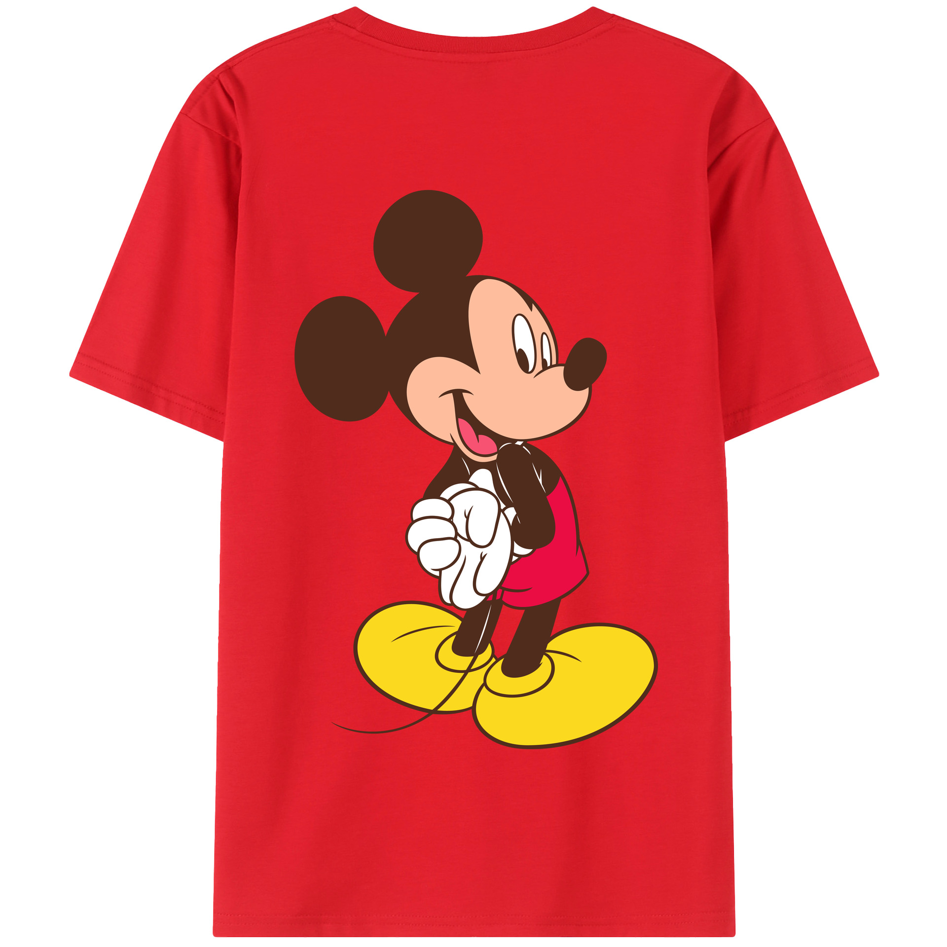 （画像用） ミッキーマウス Mickey Mouse 綿100％半袖Tシャツ（背面プリント）