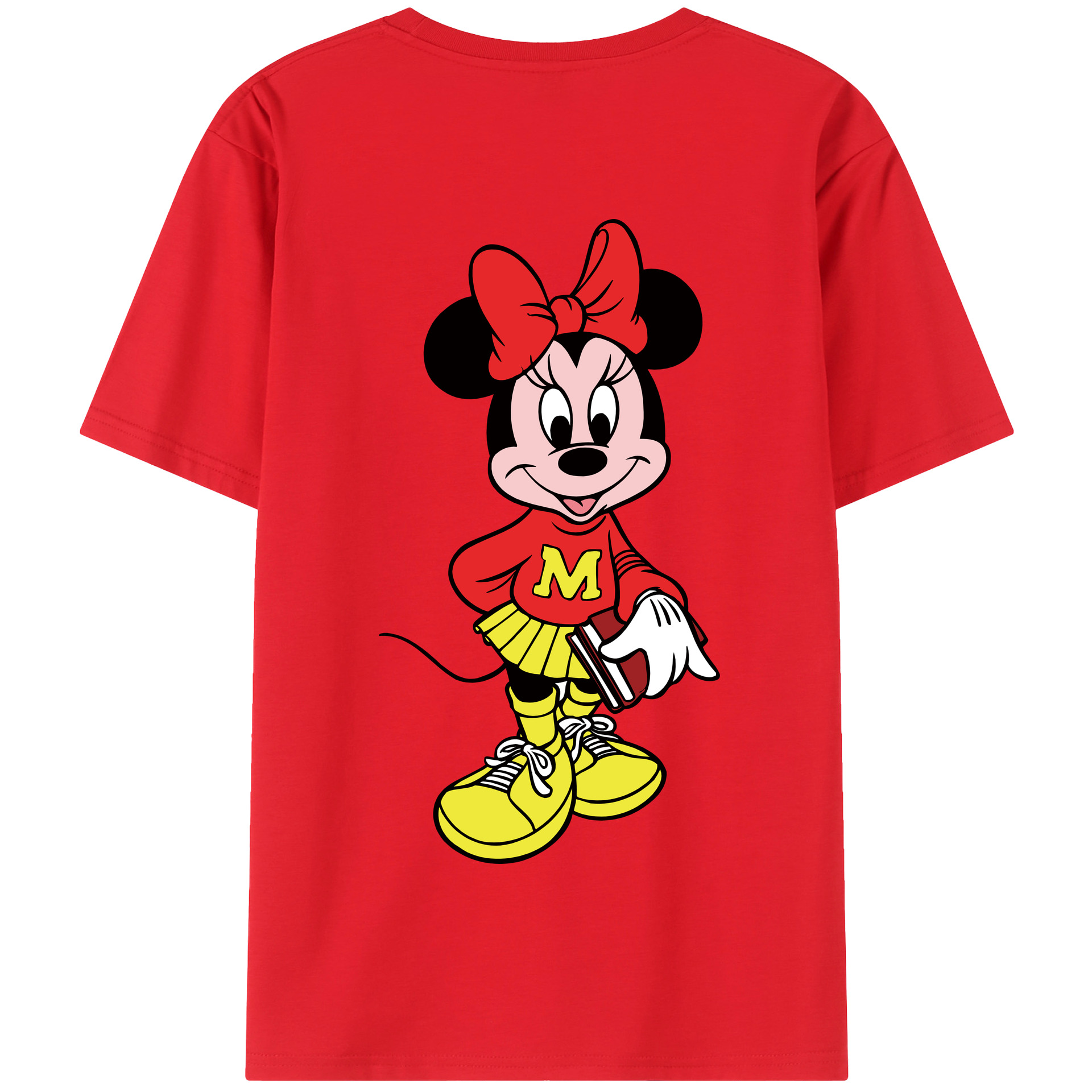 （画像用） ミッキーマウス Mickey Mouse 綿100％半袖Tシャツ（背面プリント）