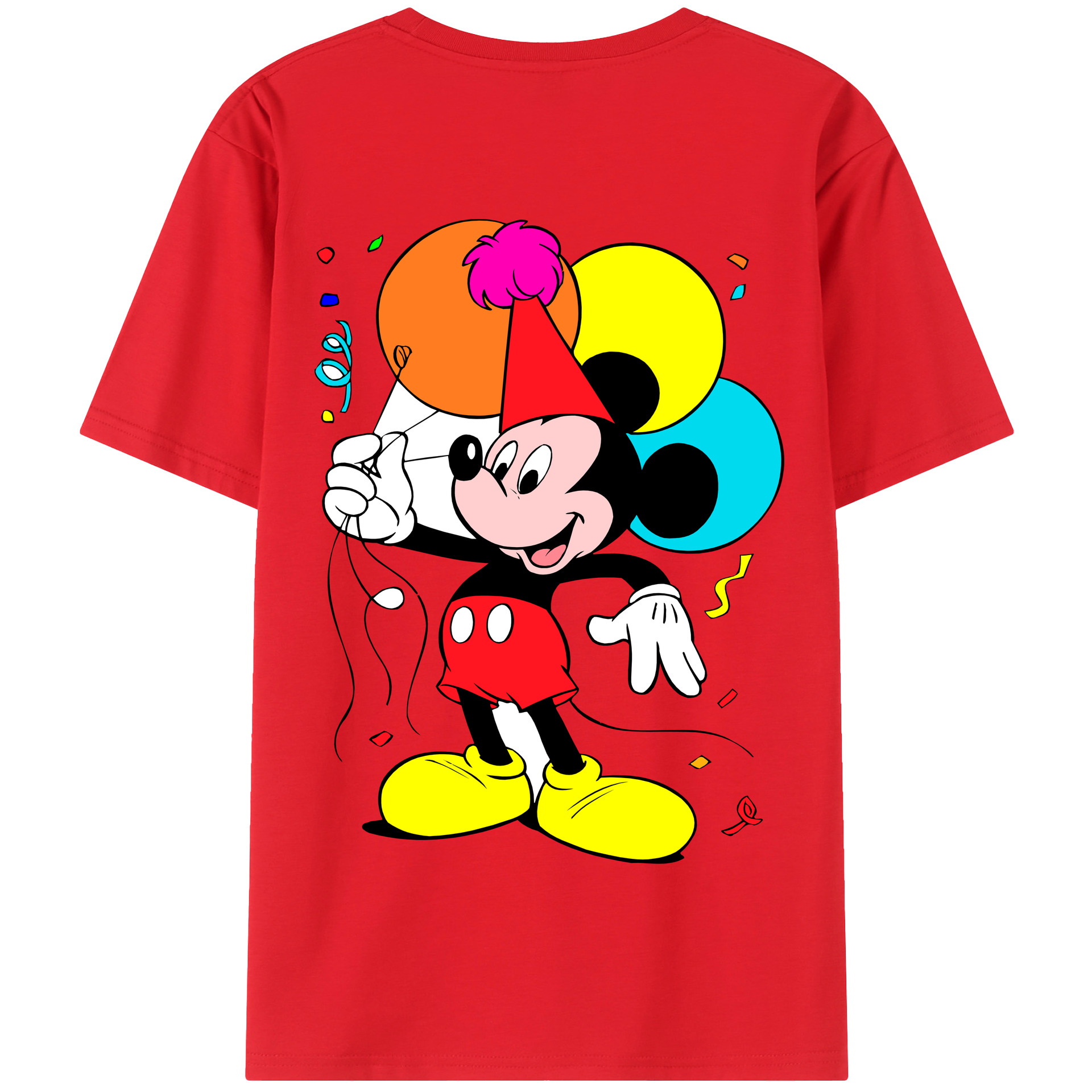 （画像用） ミッキーマウス Mickey Mouse 綿100％半袖Tシャツ（背面プリント）