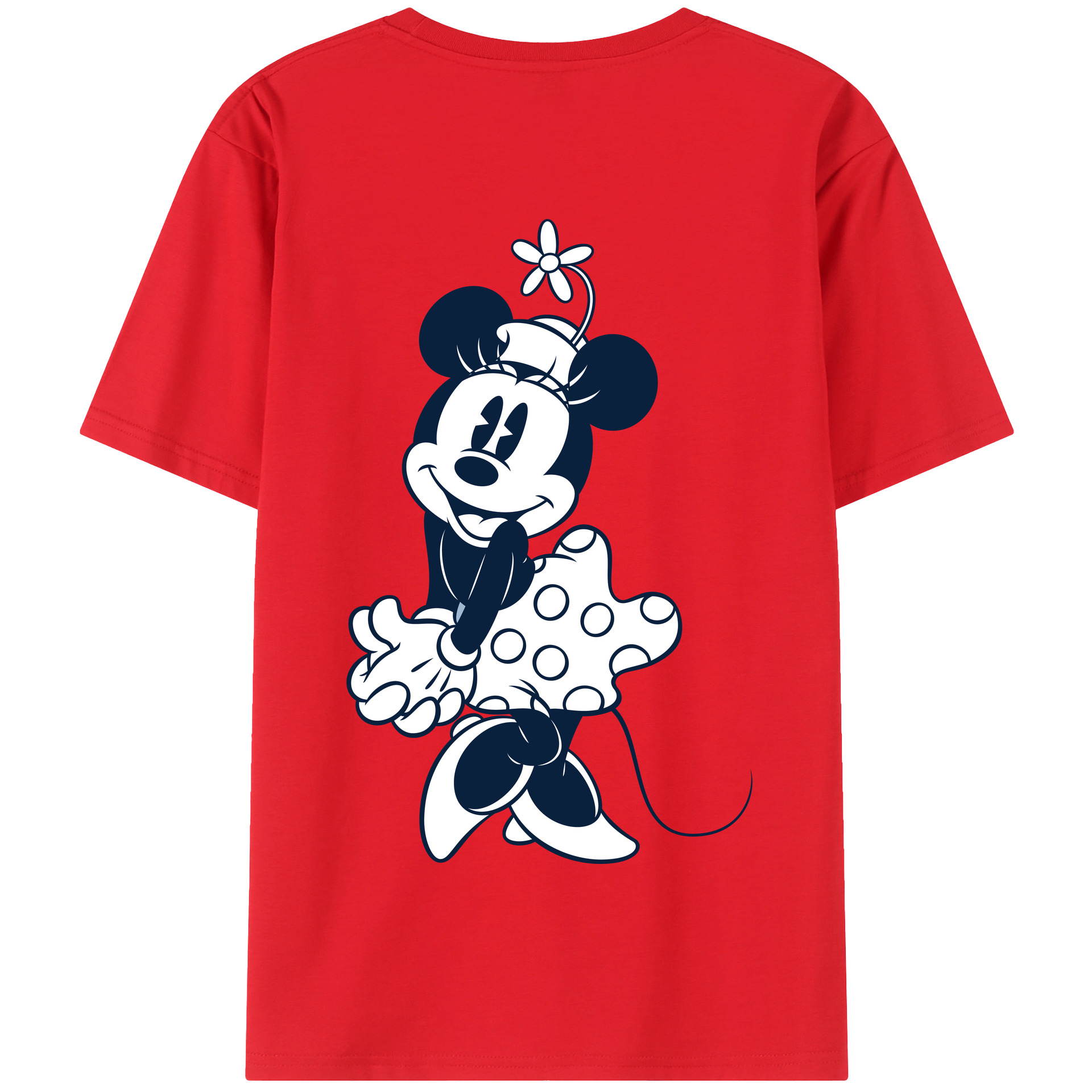 （画像用） ミッキーマウス Mickey Mouse 綿100％半袖Tシャツ（背面プリント）