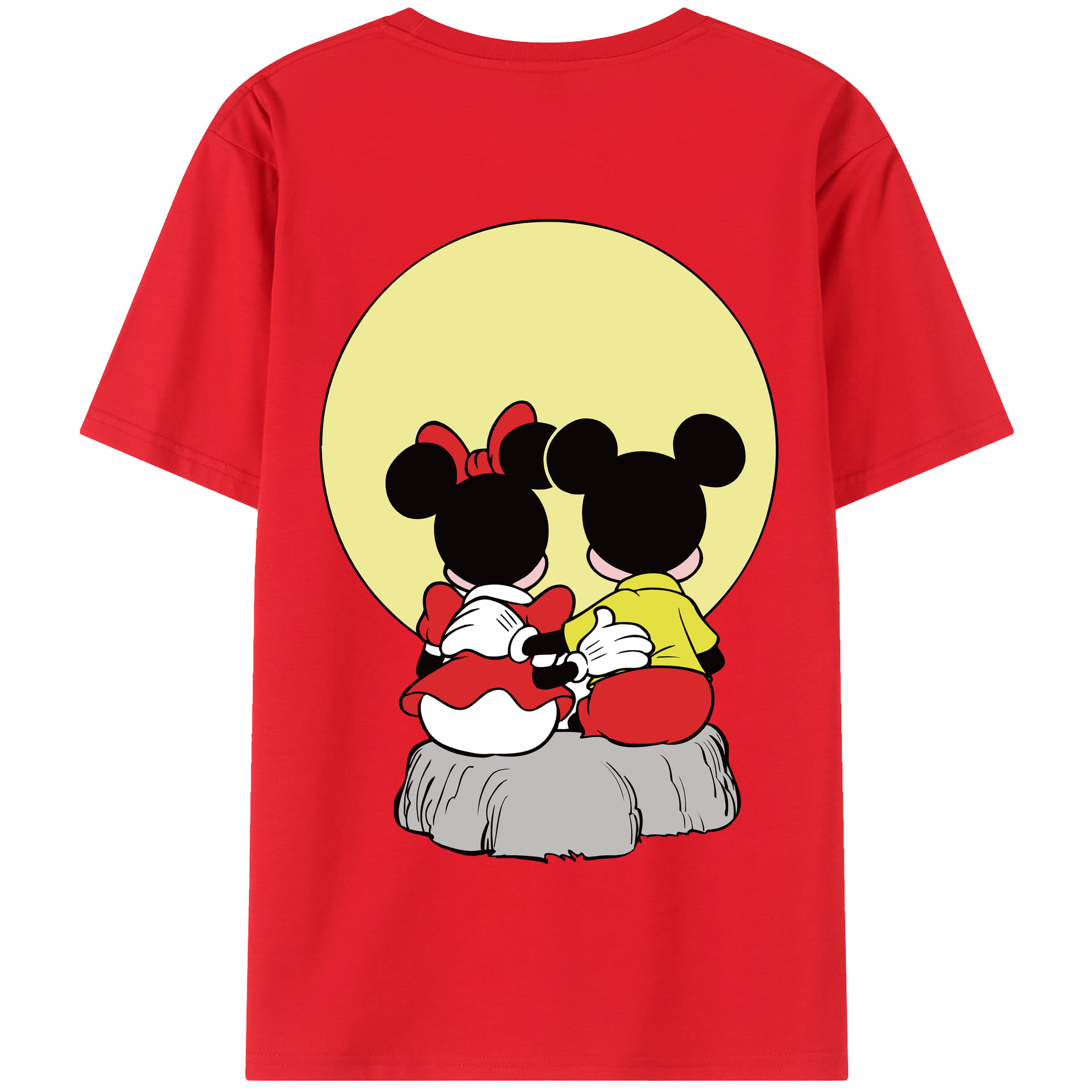 （画像用） ミッキーマウス Mickey Mouse 綿100％半袖Tシャツ（背面プリント）