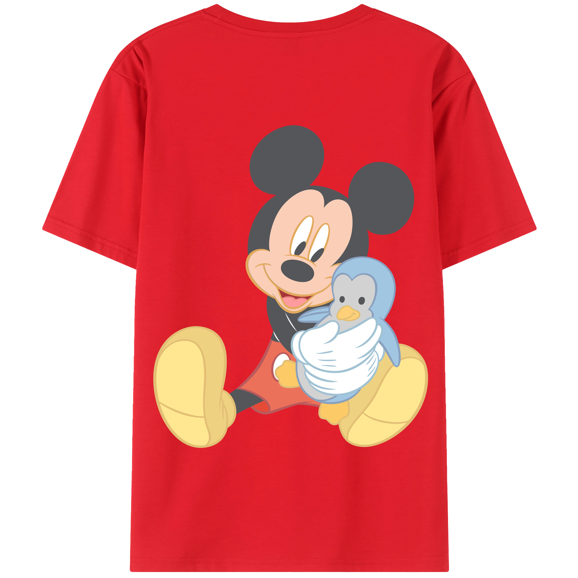 （画像用） ミッキーマウス Mickey Mouse 綿100％半袖Tシャツ（背面プリント）