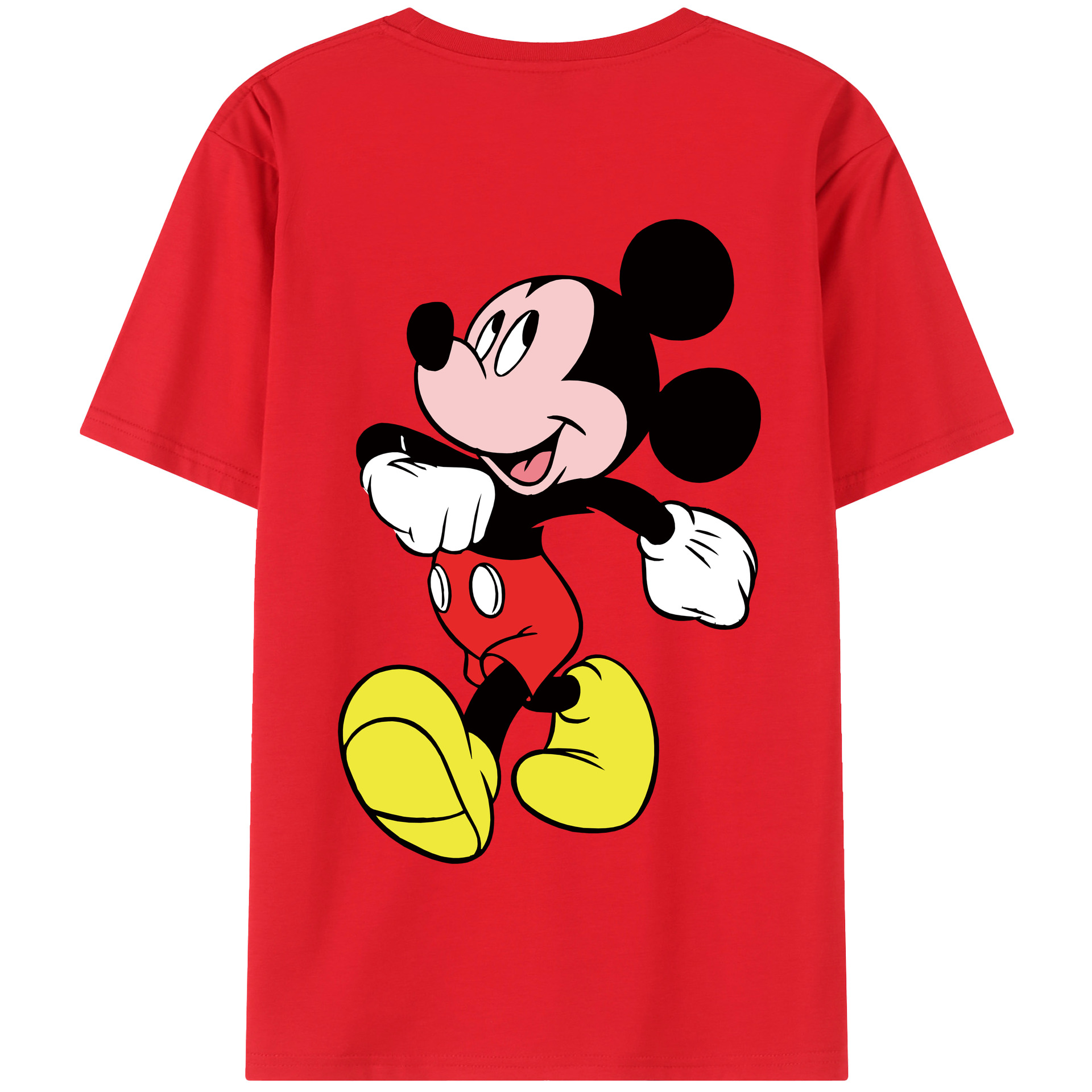 （画像用） ミッキーマウス Mickey Mouse 綿100％半袖Tシャツ（背面プリント）