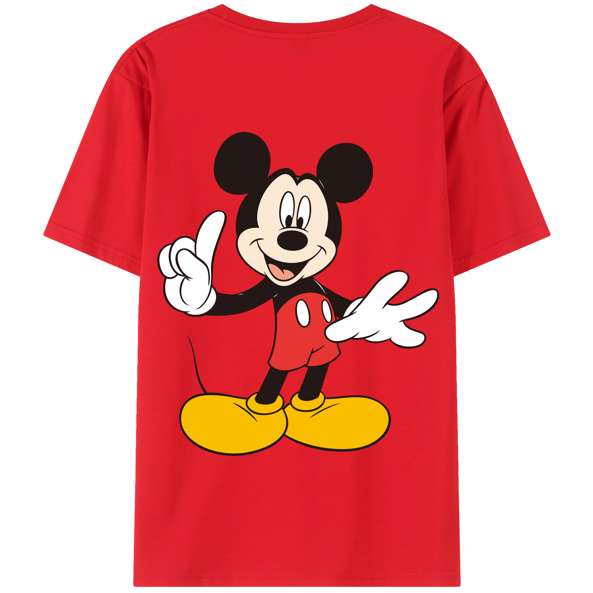 （画像用） ミッキーマウス Mickey Mouse 綿100％半袖Tシャツ（背面プリント）