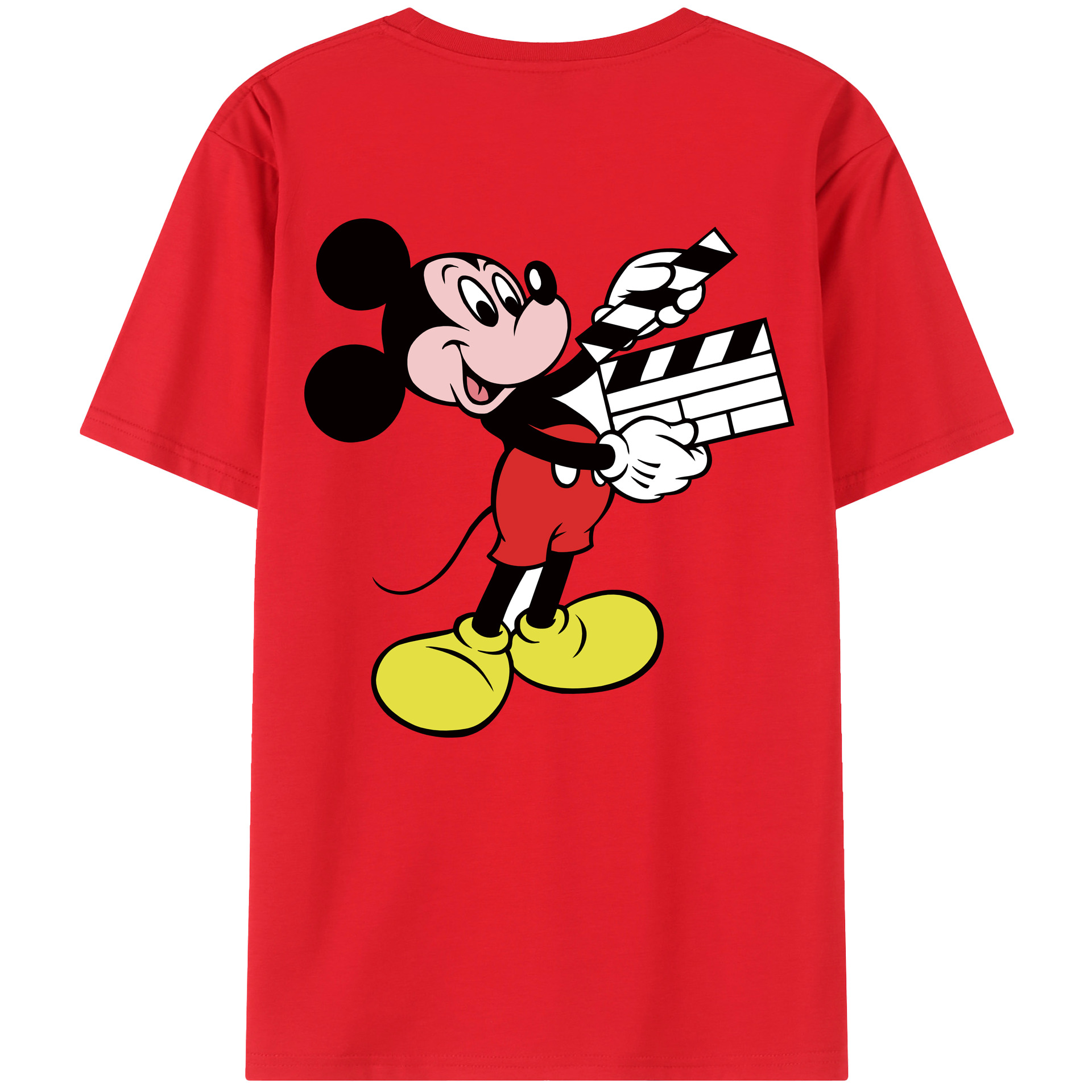 （画像用） ミッキーマウス Mickey Mouse 綿100％半袖Tシャツ（背面プリント）