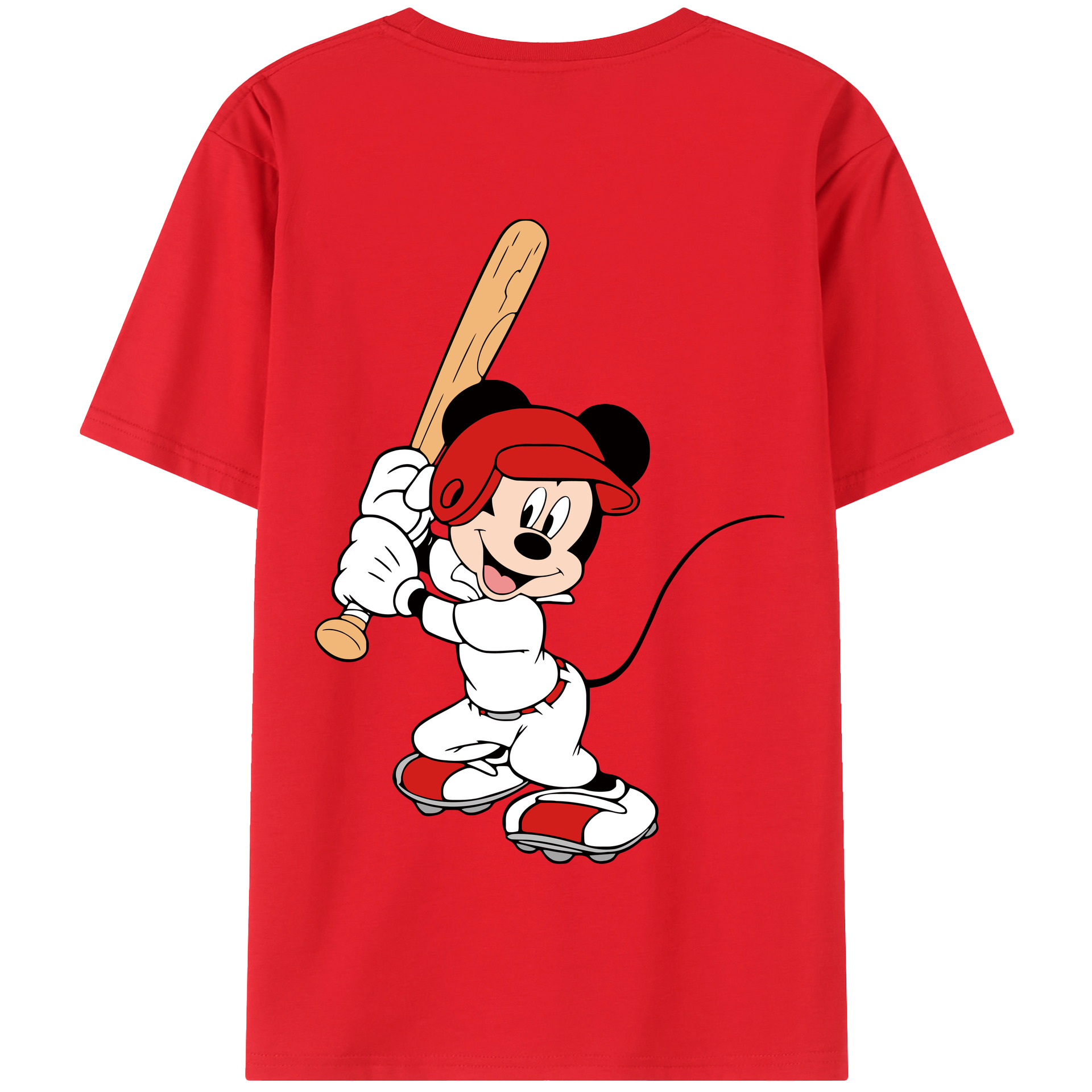 （画像用） ミッキーマウス Mickey Mouse 綿100％半袖Tシャツ（背面プリント）