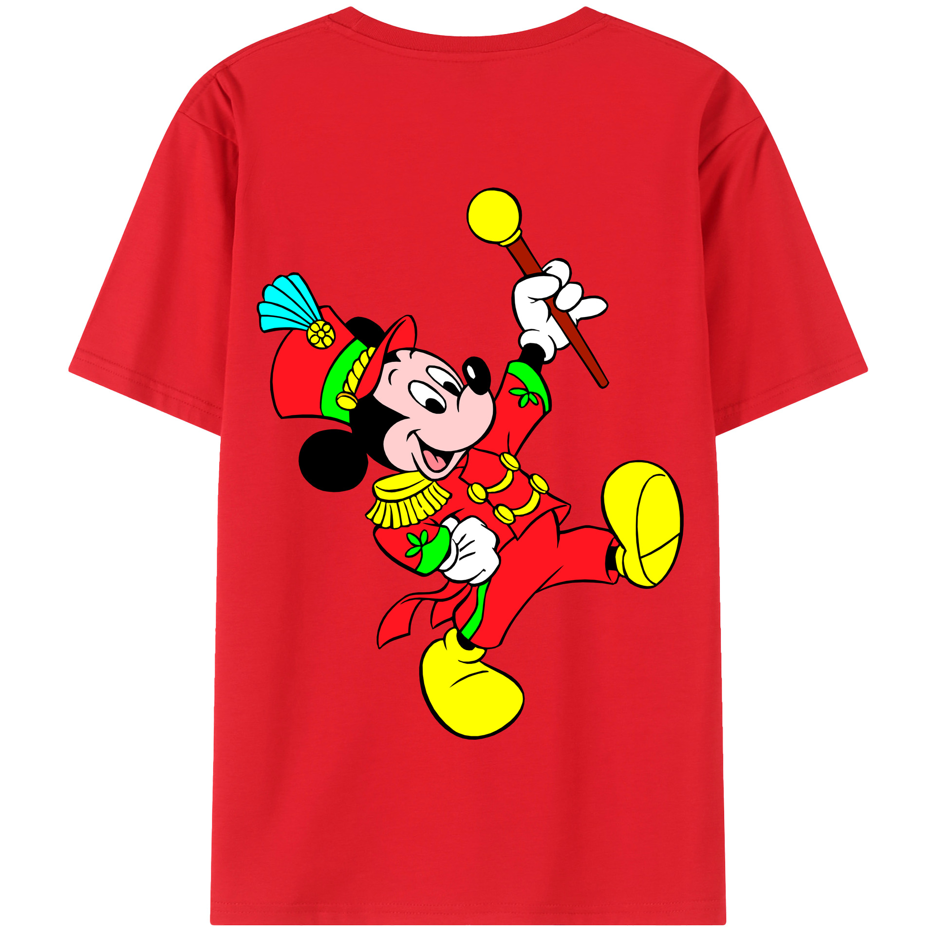 （画像用） ミッキーマウス Mickey Mouse 綿100％半袖Tシャツ（背面プリント）