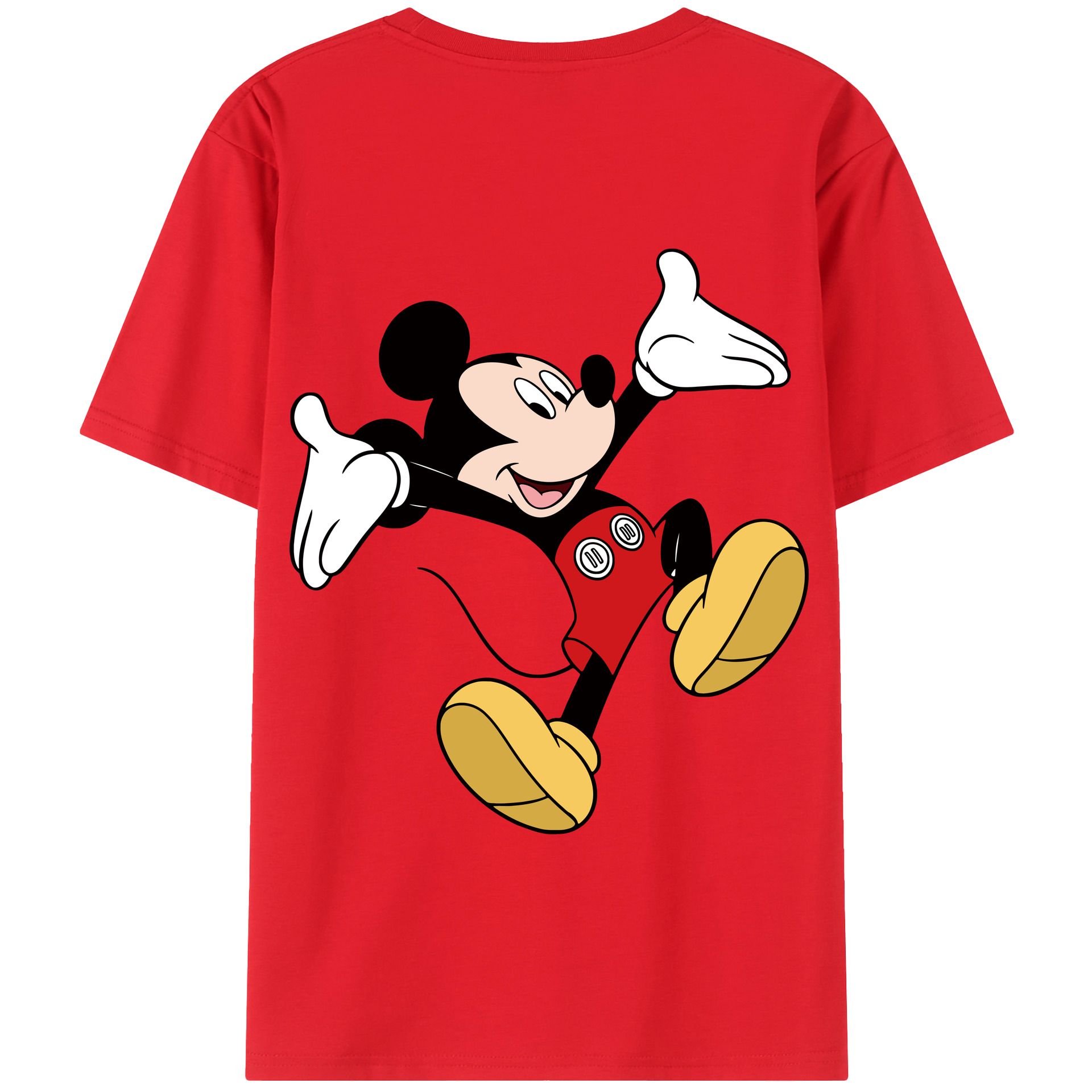 （画像用） ミッキーマウス Mickey Mouse 綿100％半袖Tシャツ（背面プリント）
