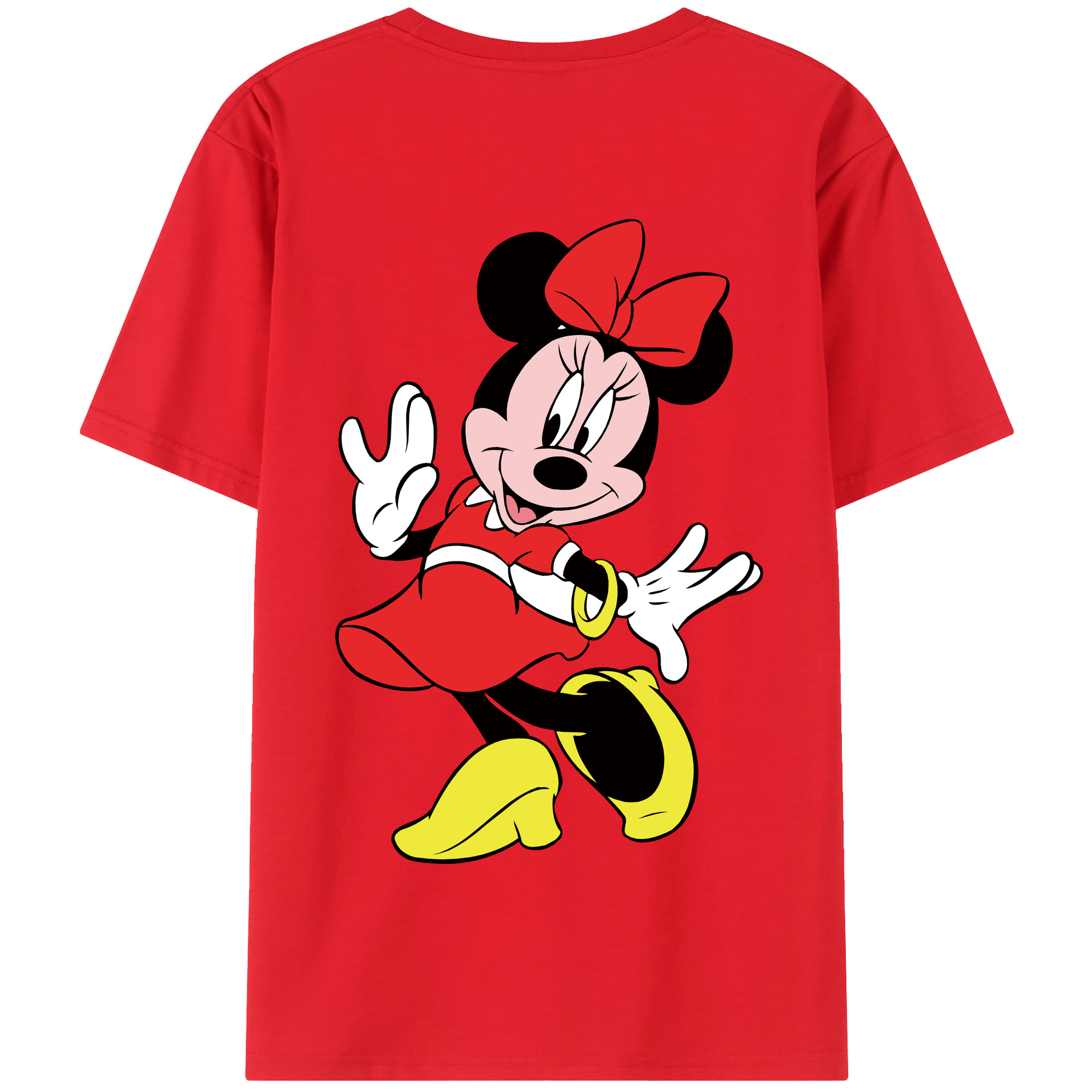 （画像用） ミッキーマウス Mickey Mouse 綿100％半袖Tシャツ（背面プリント）
