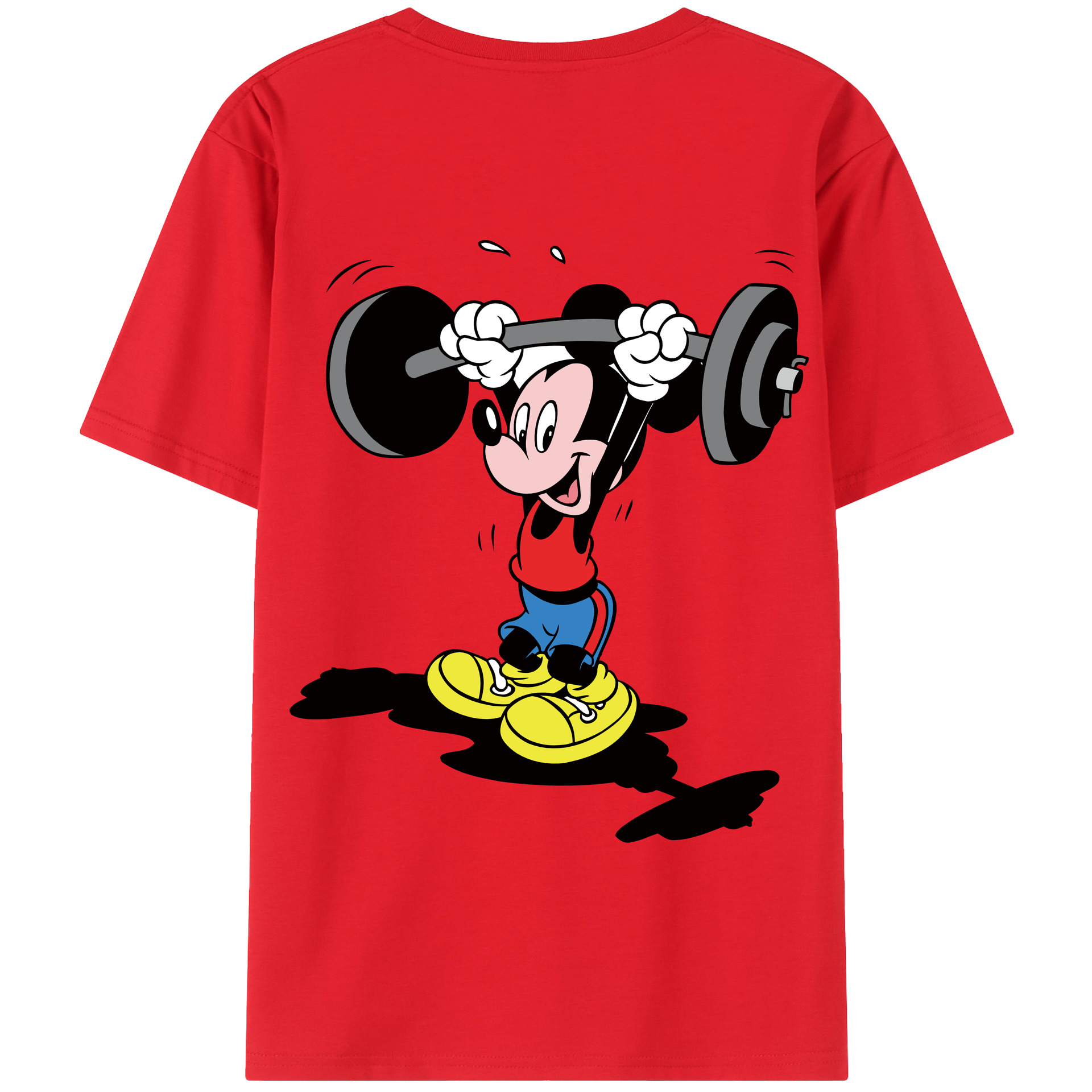 （画像用） ミッキーマウス Mickey Mouse 綿100％半袖Tシャツ（背面プリント）