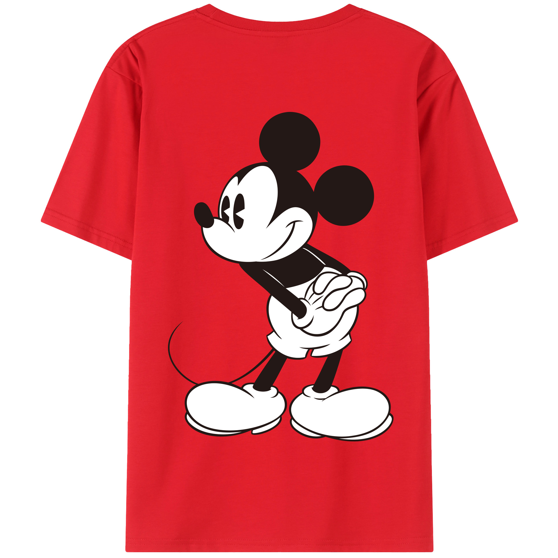 （画像用） ミッキーマウス Mickey Mouse 綿100％半袖Tシャツ（背面プリント）