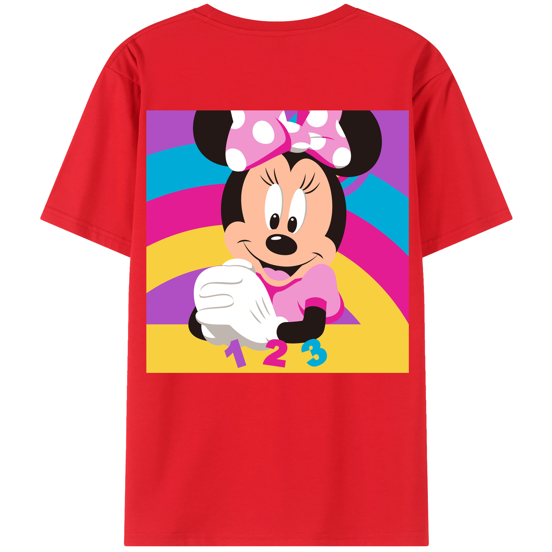 （画像用） ミッキーマウス Mickey Mouse 綿100％半袖Tシャツ（背面プリント）