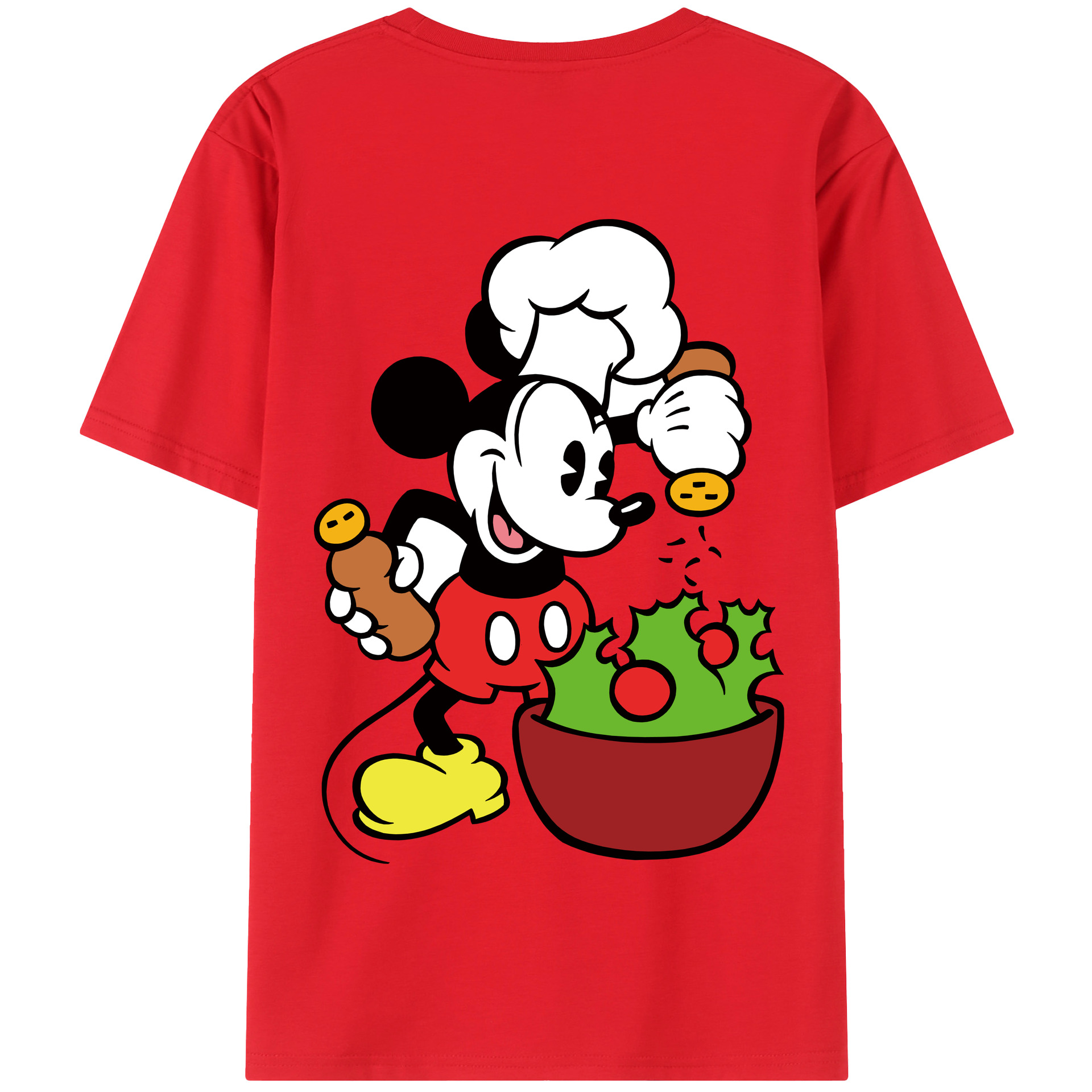 （画像用） ミッキーマウス Mickey Mouse 綿100％半袖Tシャツ（背面プリント）