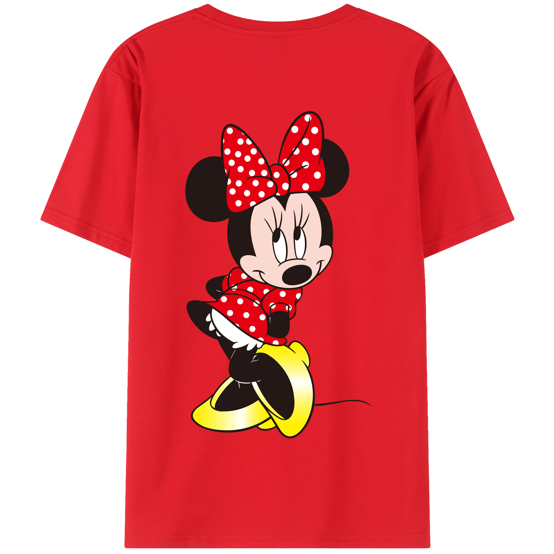 （画像用） ミッキーマウス Mickey Mouse 綿100％半袖Tシャツ（背面プリント）