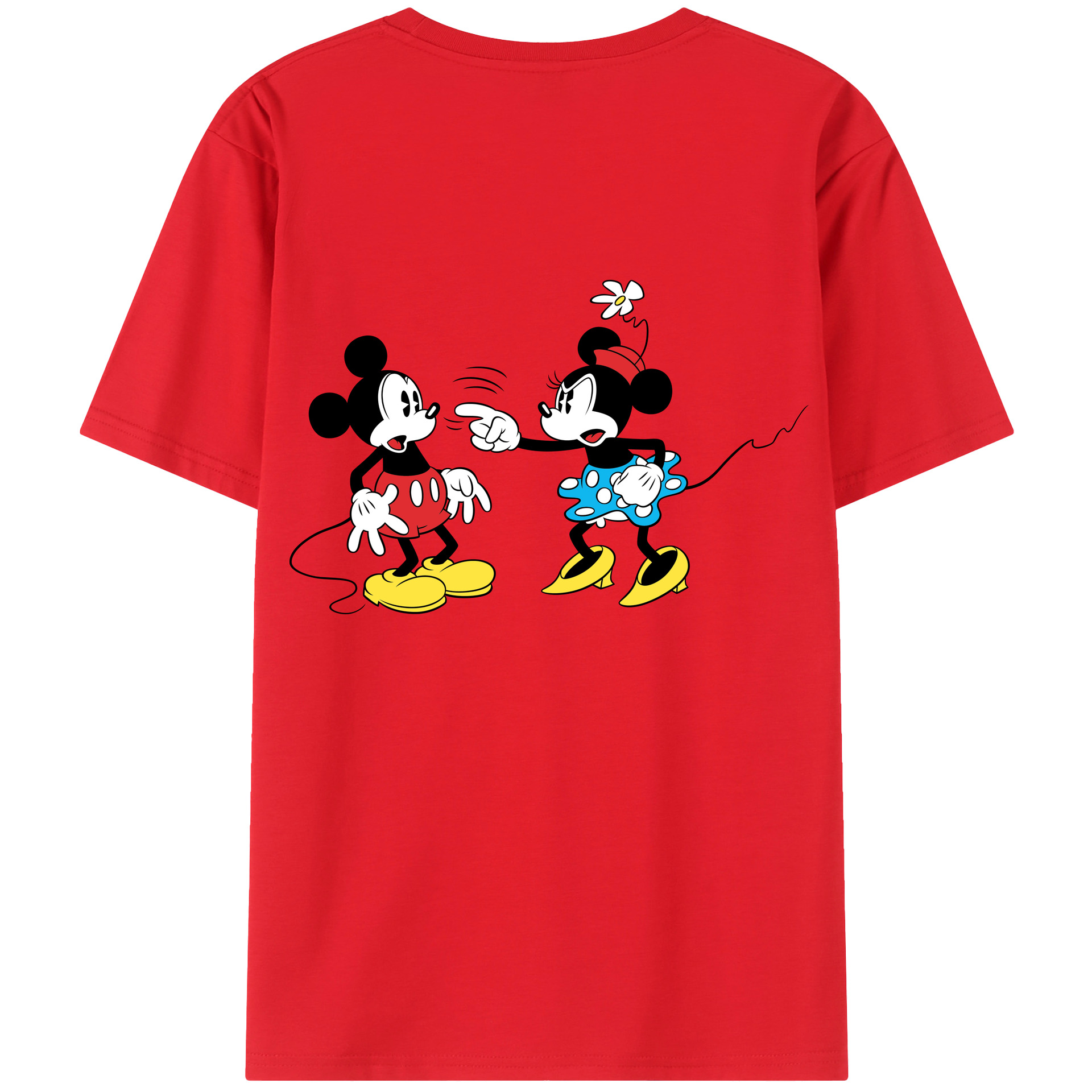 （画像用） ミッキーマウス Mickey Mouse 綿100％半袖Tシャツ（背面プリント）