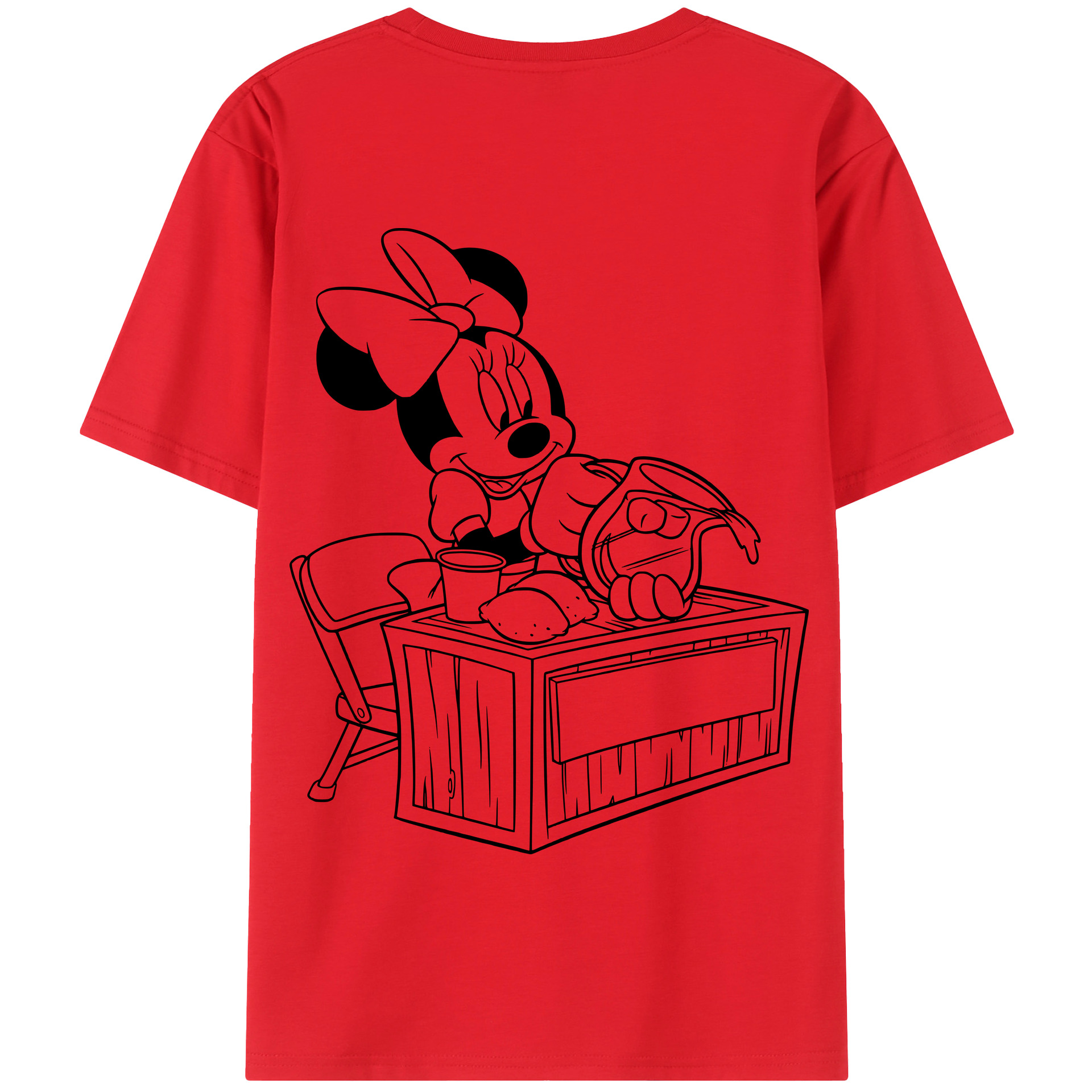 （画像用） ミッキーマウス Mickey Mouse 綿100％半袖Tシャツ（背面プリント）