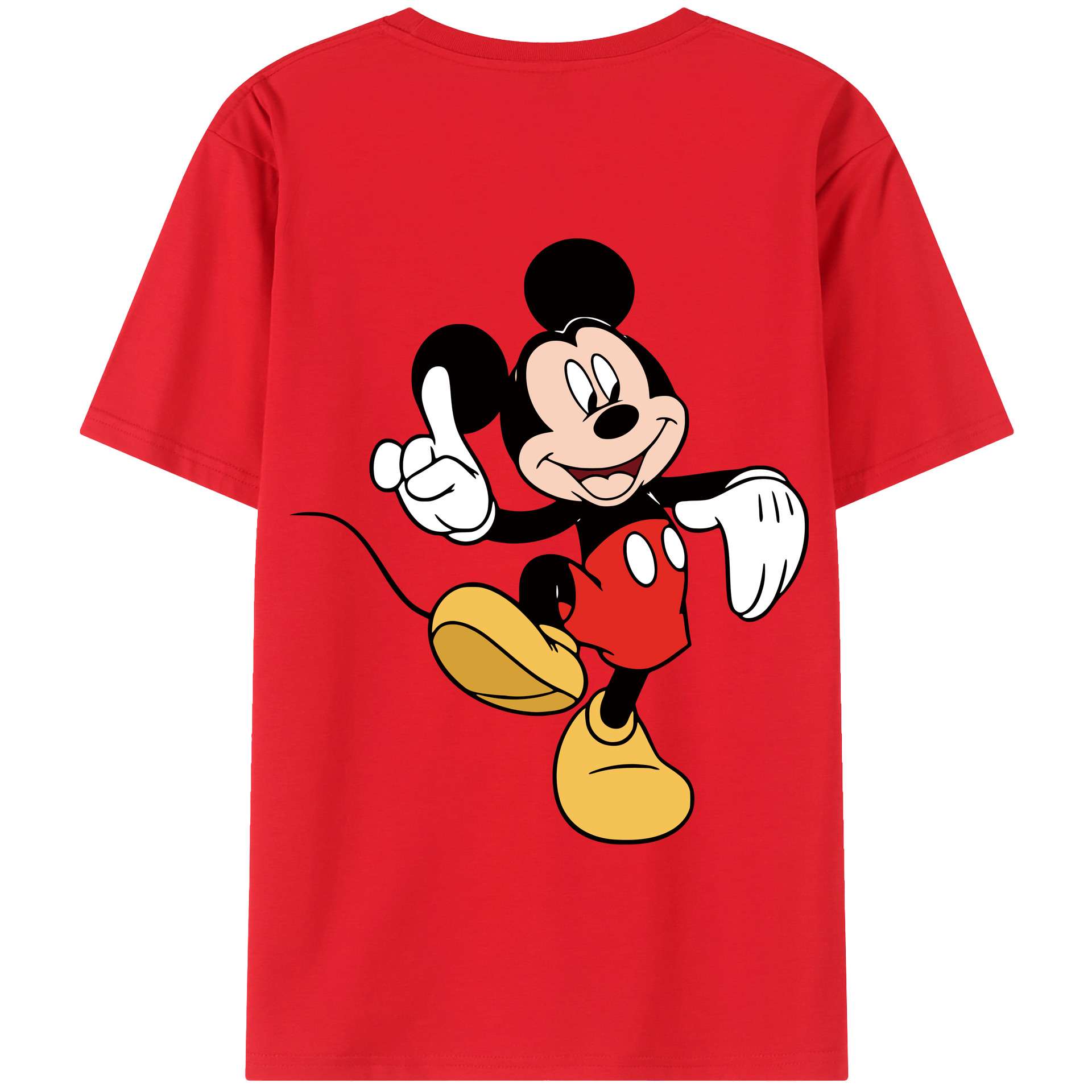 （画像用） ミッキーマウス Mickey Mouse 綿100％半袖Tシャツ（背面プリント）