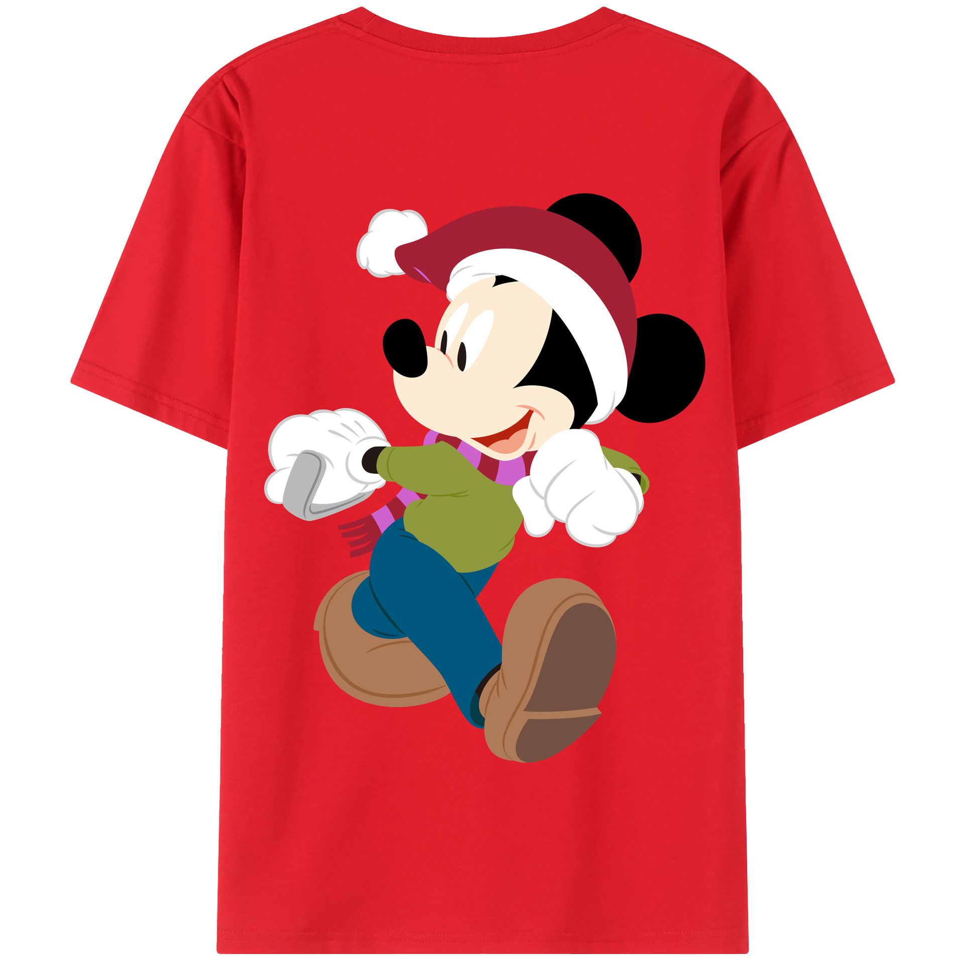 （画像用） ミッキーマウス Mickey Mouse 綿100％半袖Tシャツ（背面プリント）