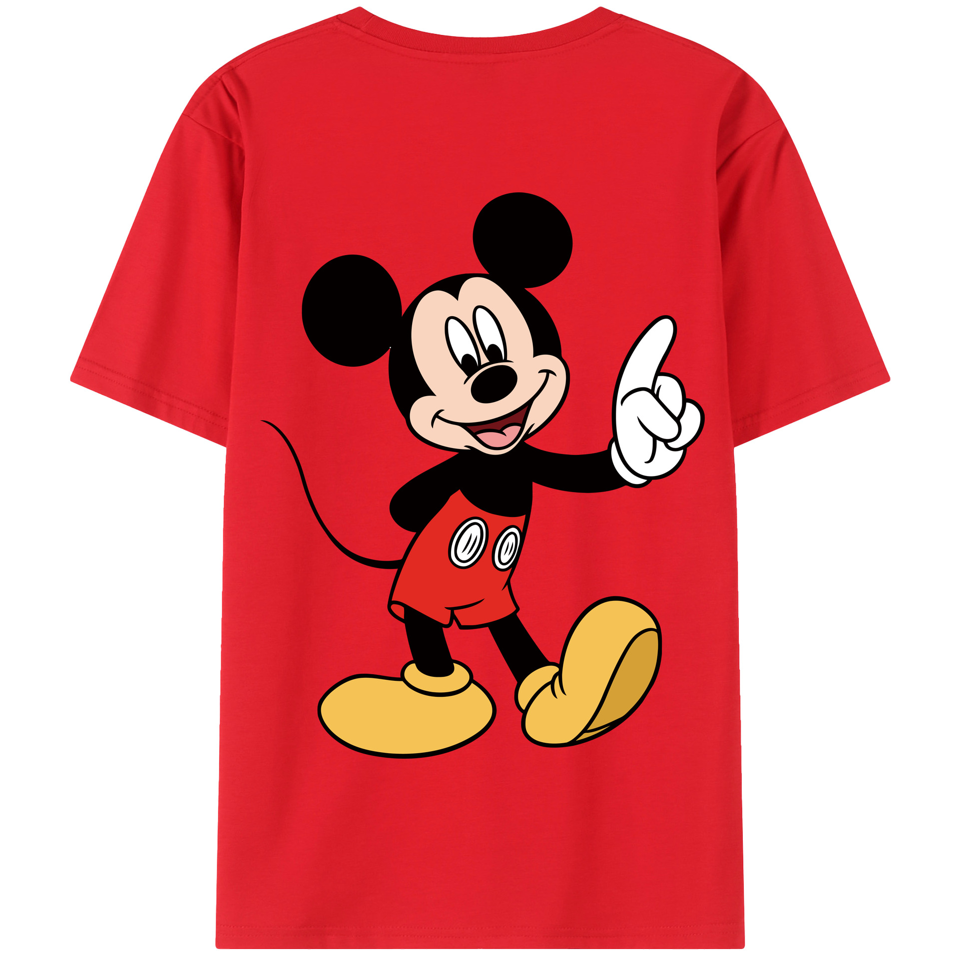 （画像用） ミッキーマウス Mickey Mouse 綿100％半袖Tシャツ（背面プリント）