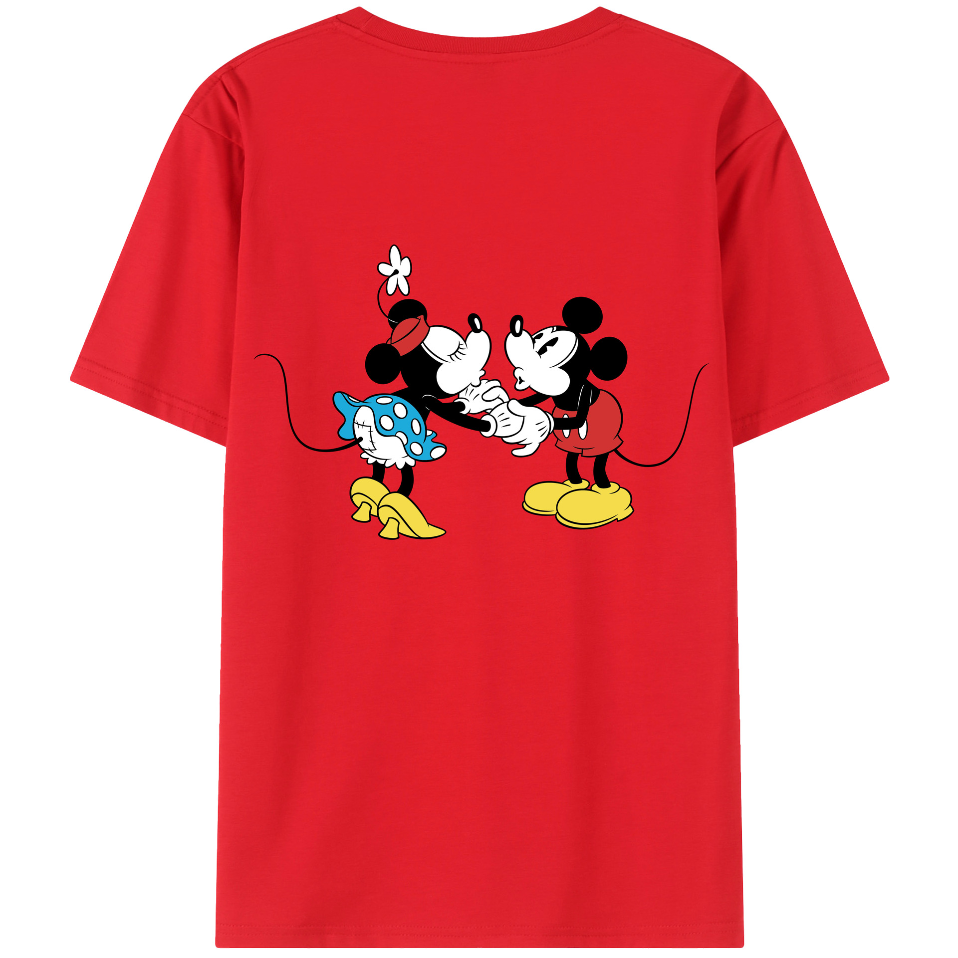 （画像用） ミッキーマウス Mickey Mouse 綿100％半袖Tシャツ（背面プリント）