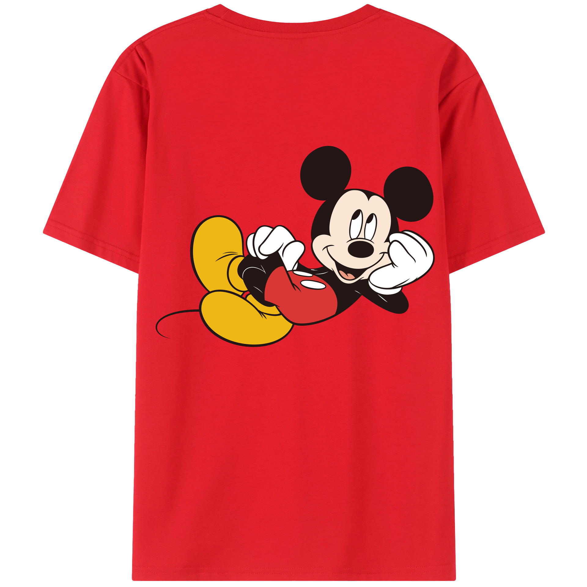 （画像用） ミッキーマウス Mickey Mouse 綿100％半袖Tシャツ（背面プリント）