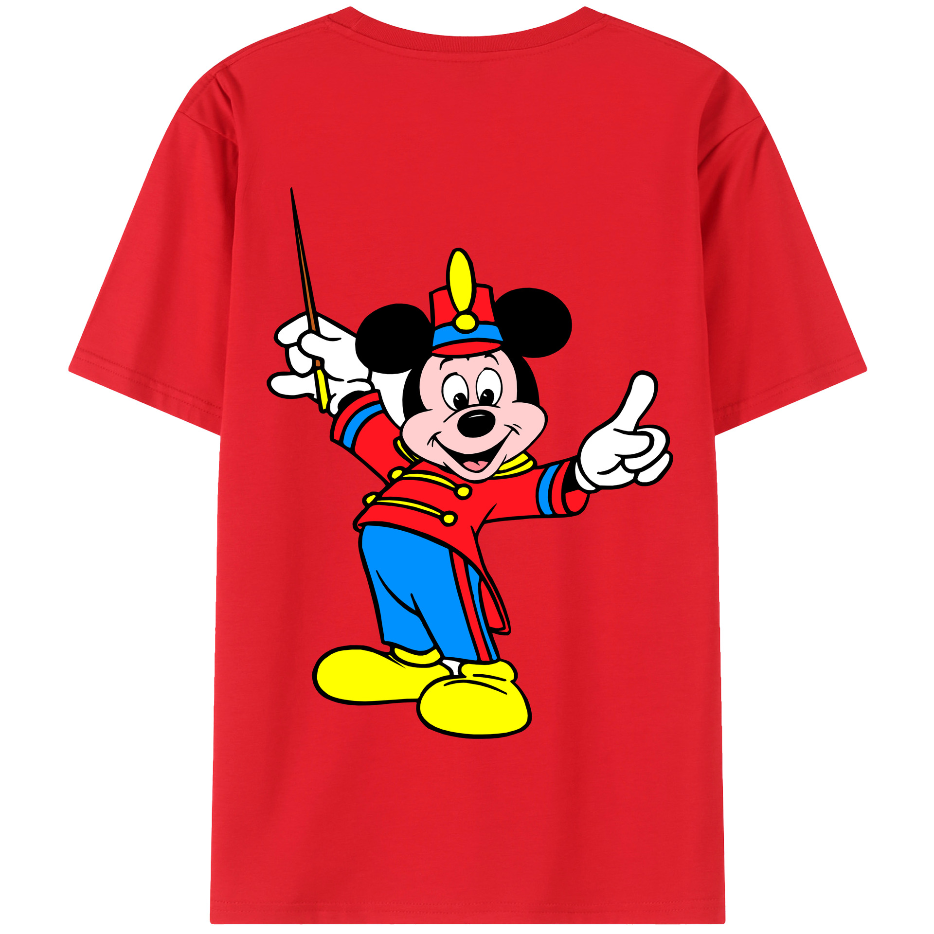 （画像用） ミッキーマウス Mickey Mouse 綿100％半袖Tシャツ（背面プリント）