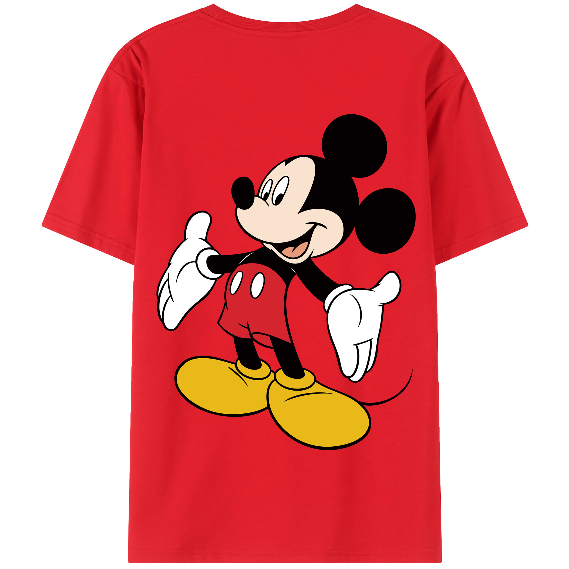 （画像用） ミッキーマウス Mickey Mouse 綿100％半袖Tシャツ（背面プリント）