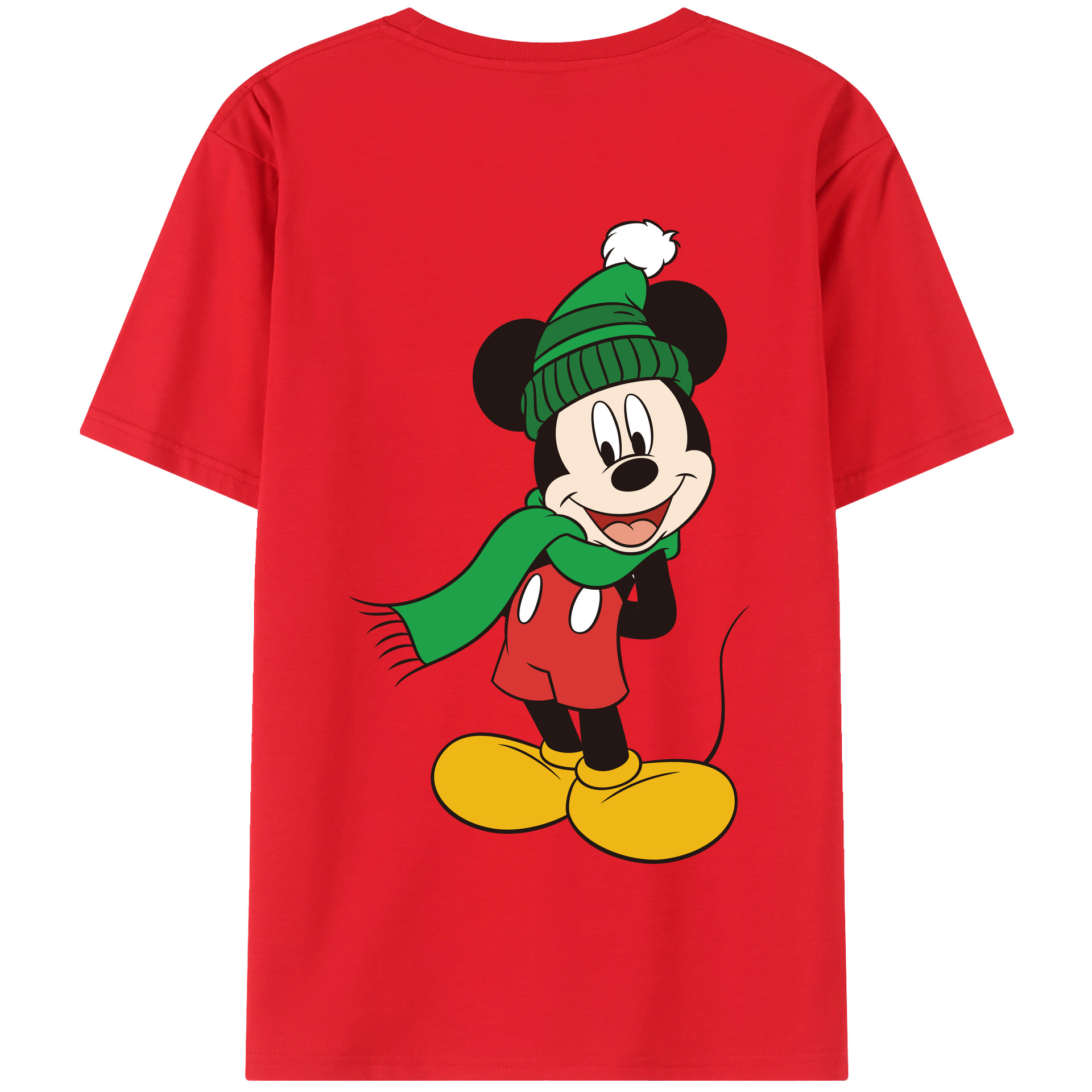 （画像用） ミッキーマウス Mickey Mouse 綿100％半袖Tシャツ（背面プリント）