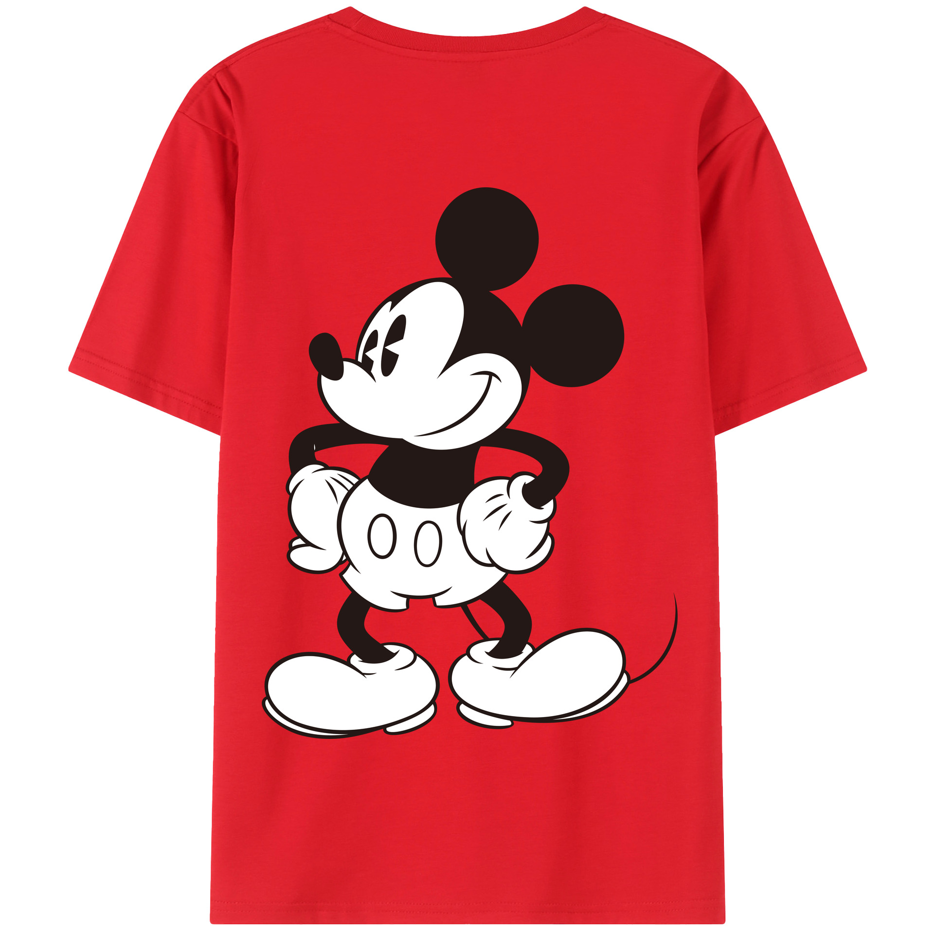 （画像用） ミッキーマウス Mickey Mouse 綿100％半袖Tシャツ（背面プリント）