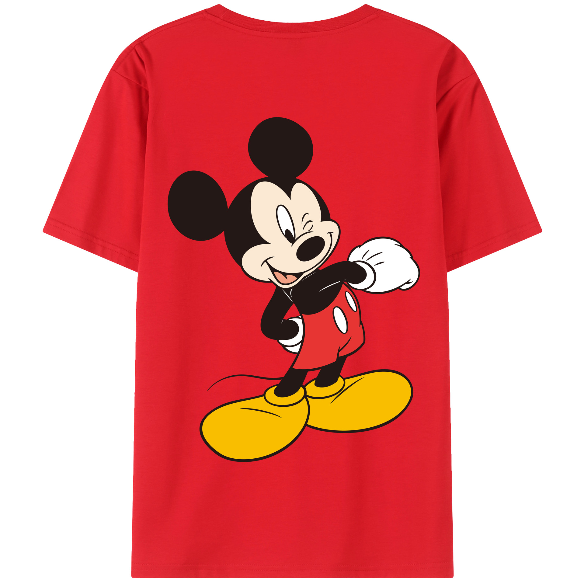 （画像用） ミッキーマウス Mickey Mouse 綿100％半袖Tシャツ（背面プリント）