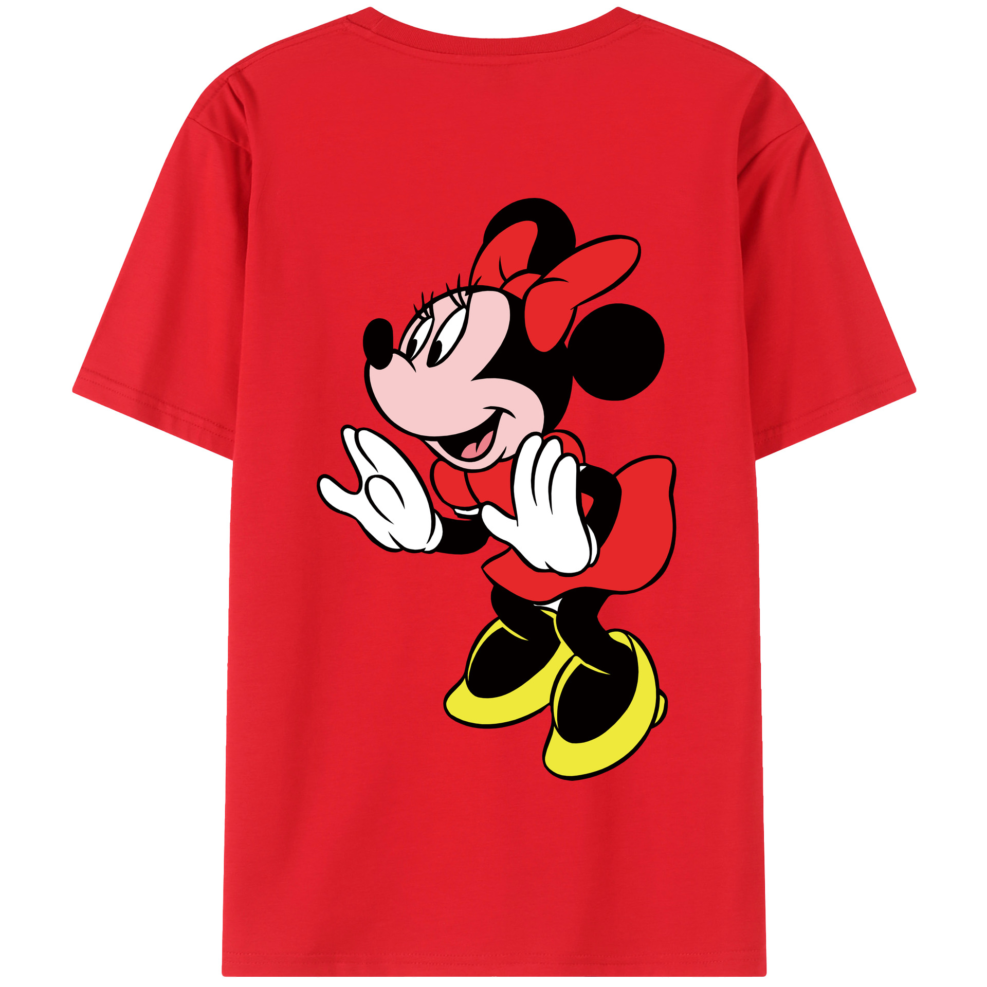 （画像用） ミッキーマウス Mickey Mouse 綿100％半袖Tシャツ（背面プリント）