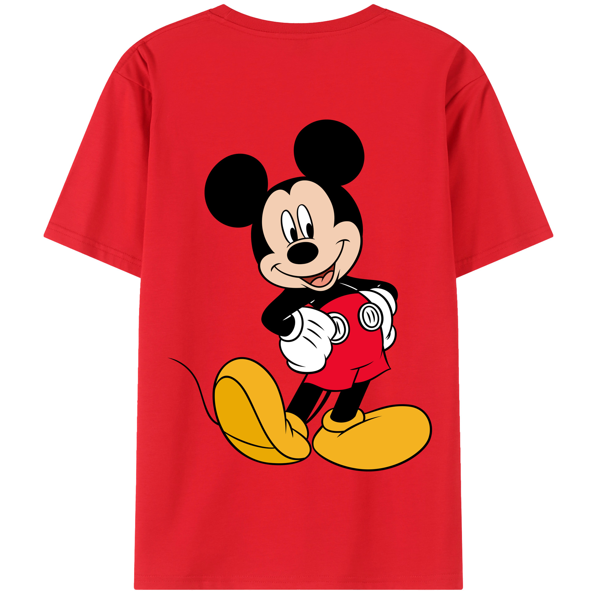 （画像用） ミッキーマウス Mickey Mouse 綿100％半袖Tシャツ（背面プリント）