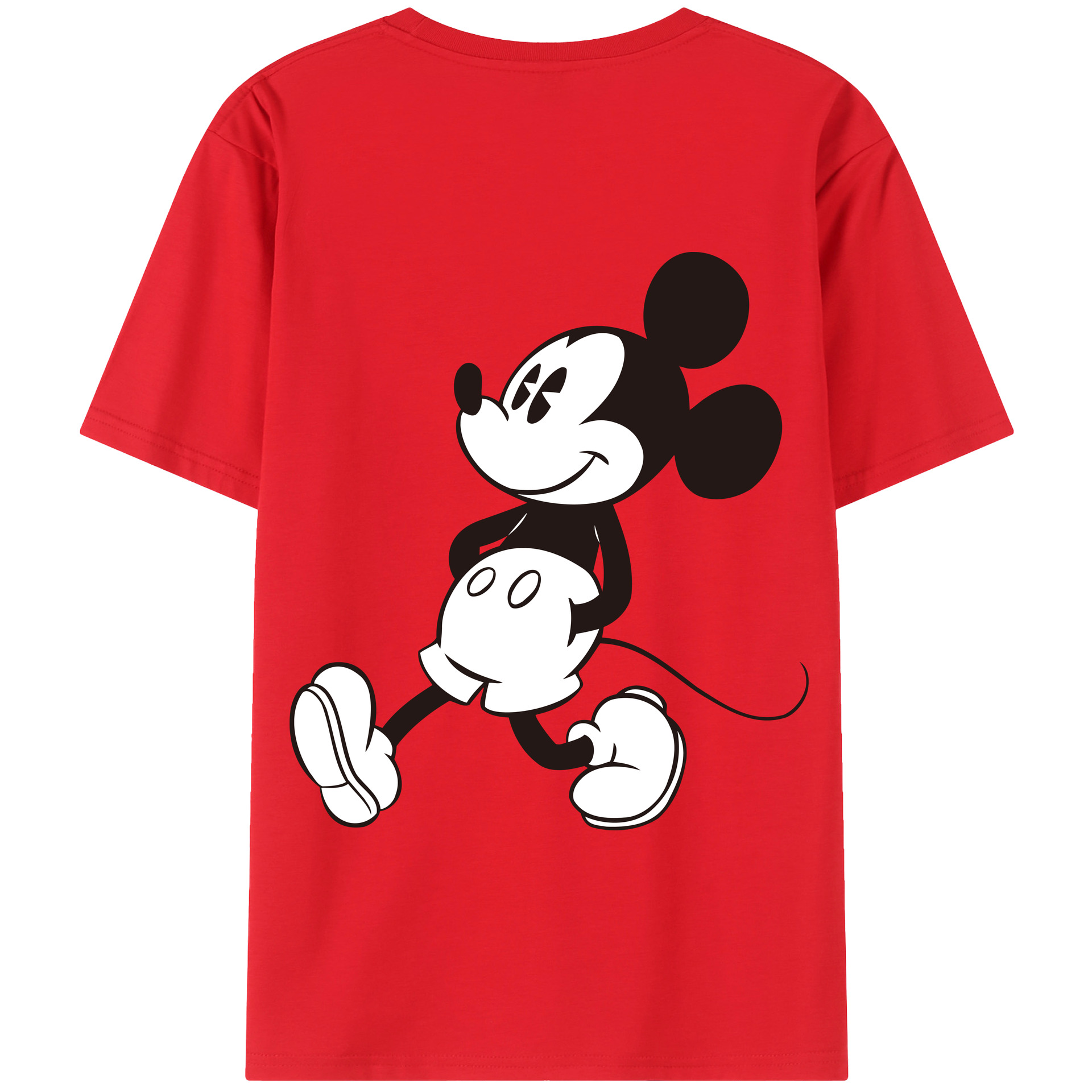 （画像用） ミッキーマウス Mickey Mouse 綿100％半袖Tシャツ（背面プリント）