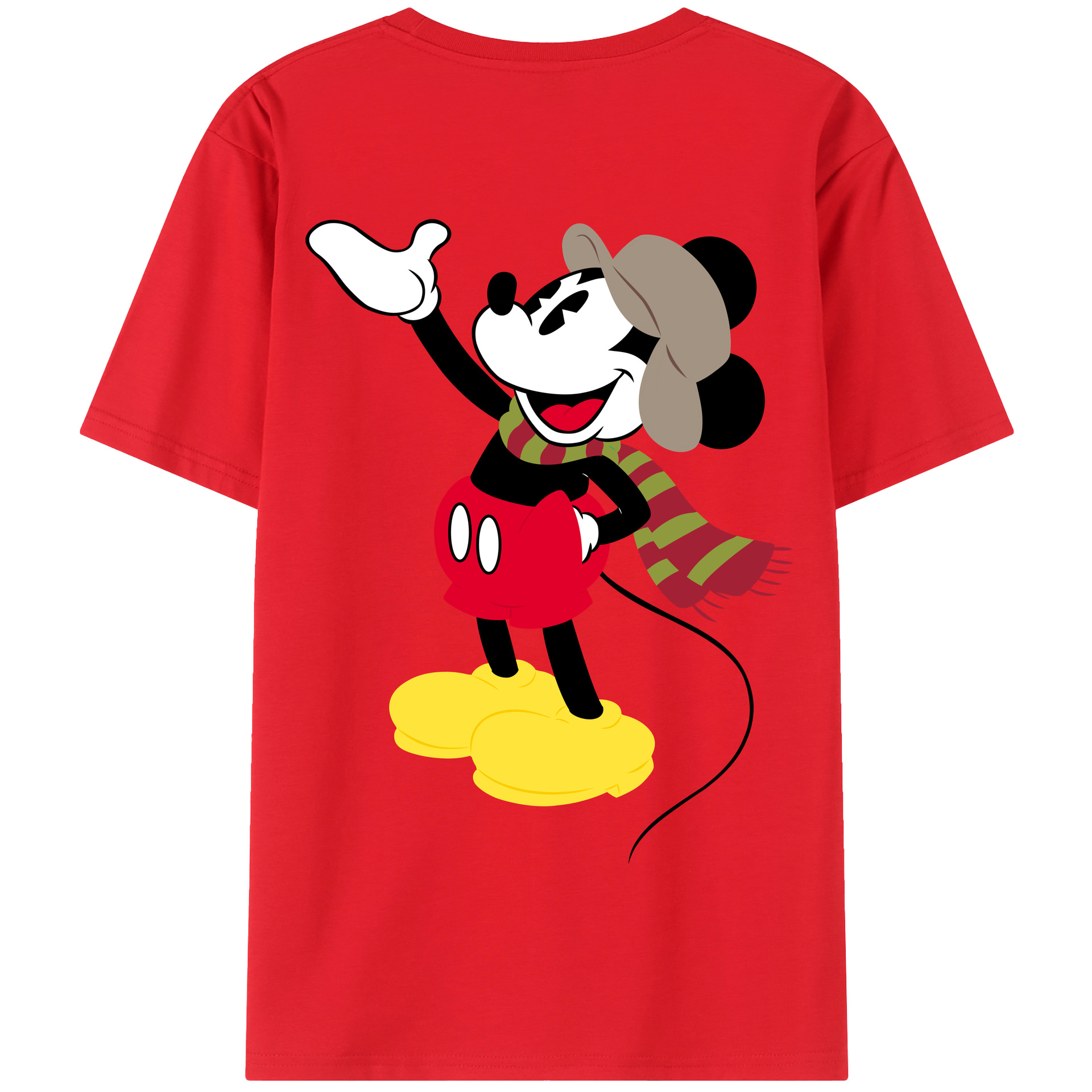 （画像用） ミッキーマウス Mickey Mouse 綿100％半袖Tシャツ（背面プリント）