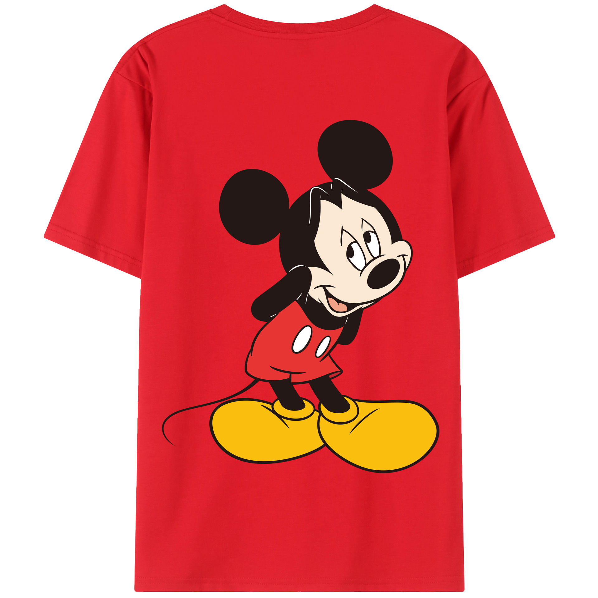 （画像用） ミッキーマウス Mickey Mouse 綿100％半袖Tシャツ（背面プリント）