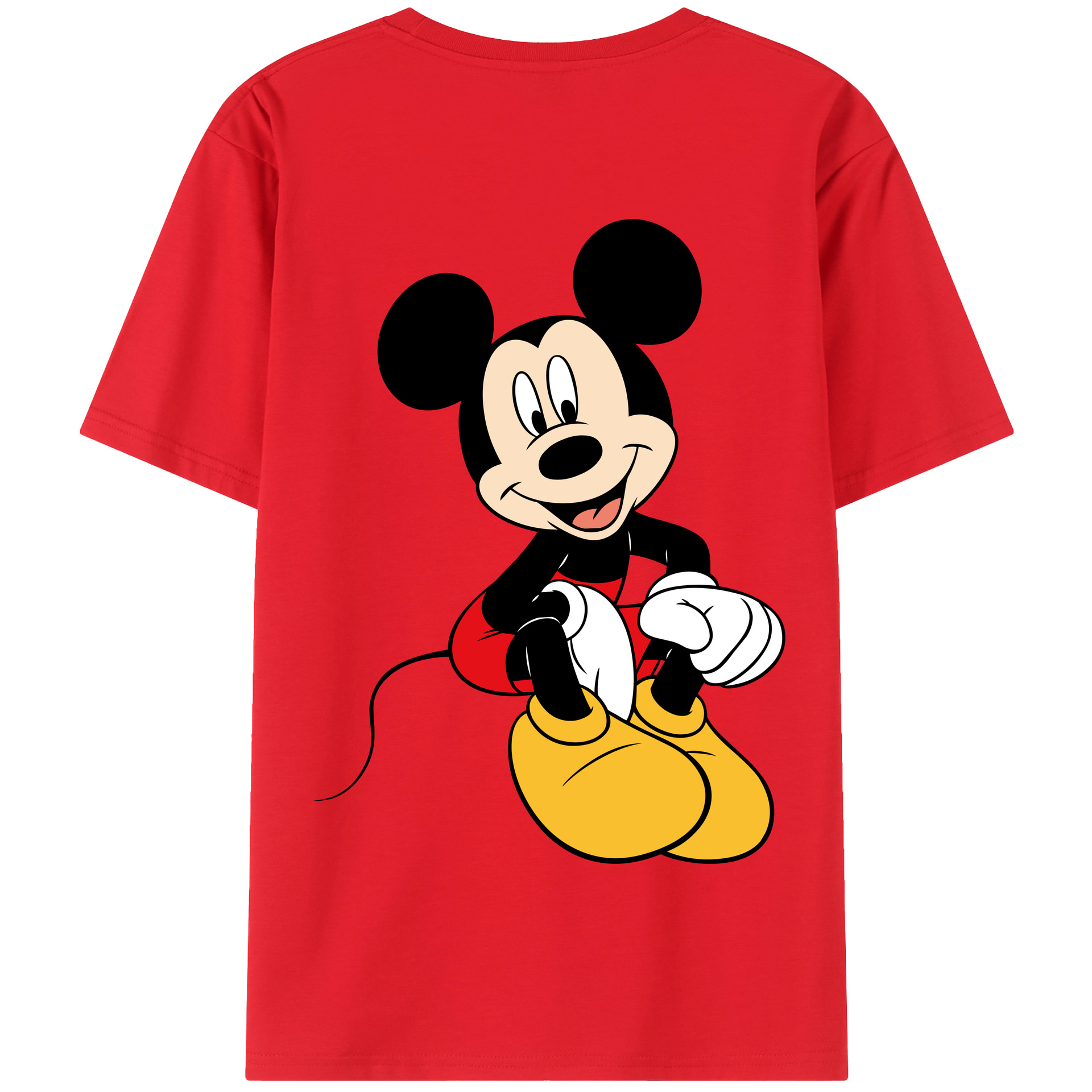 （画像用） ミッキーマウス Mickey Mouse 綿100％半袖Tシャツ（背面プリント）