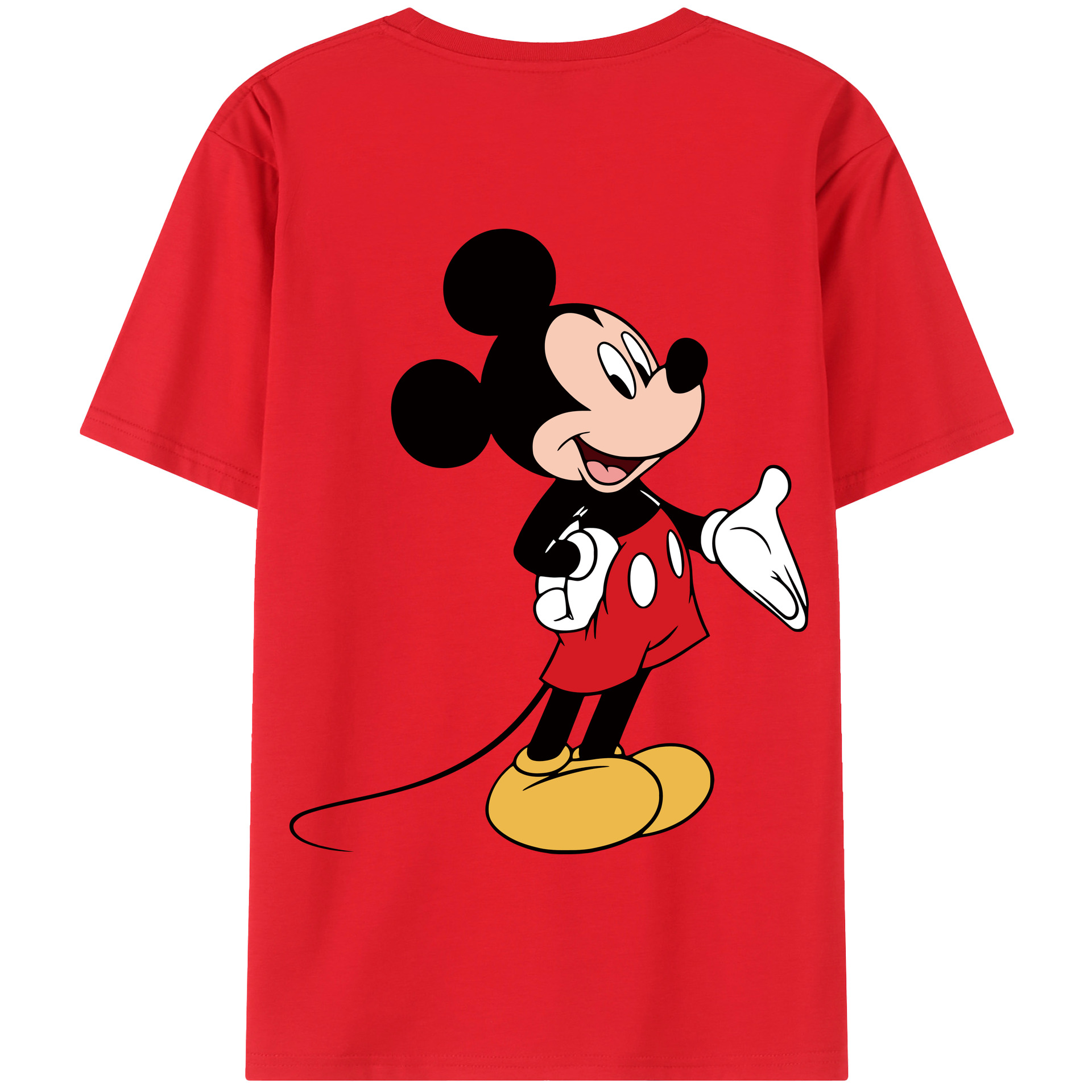 （画像用） ミッキーマウス Mickey Mouse 綿100％半袖Tシャツ（背面プリント）