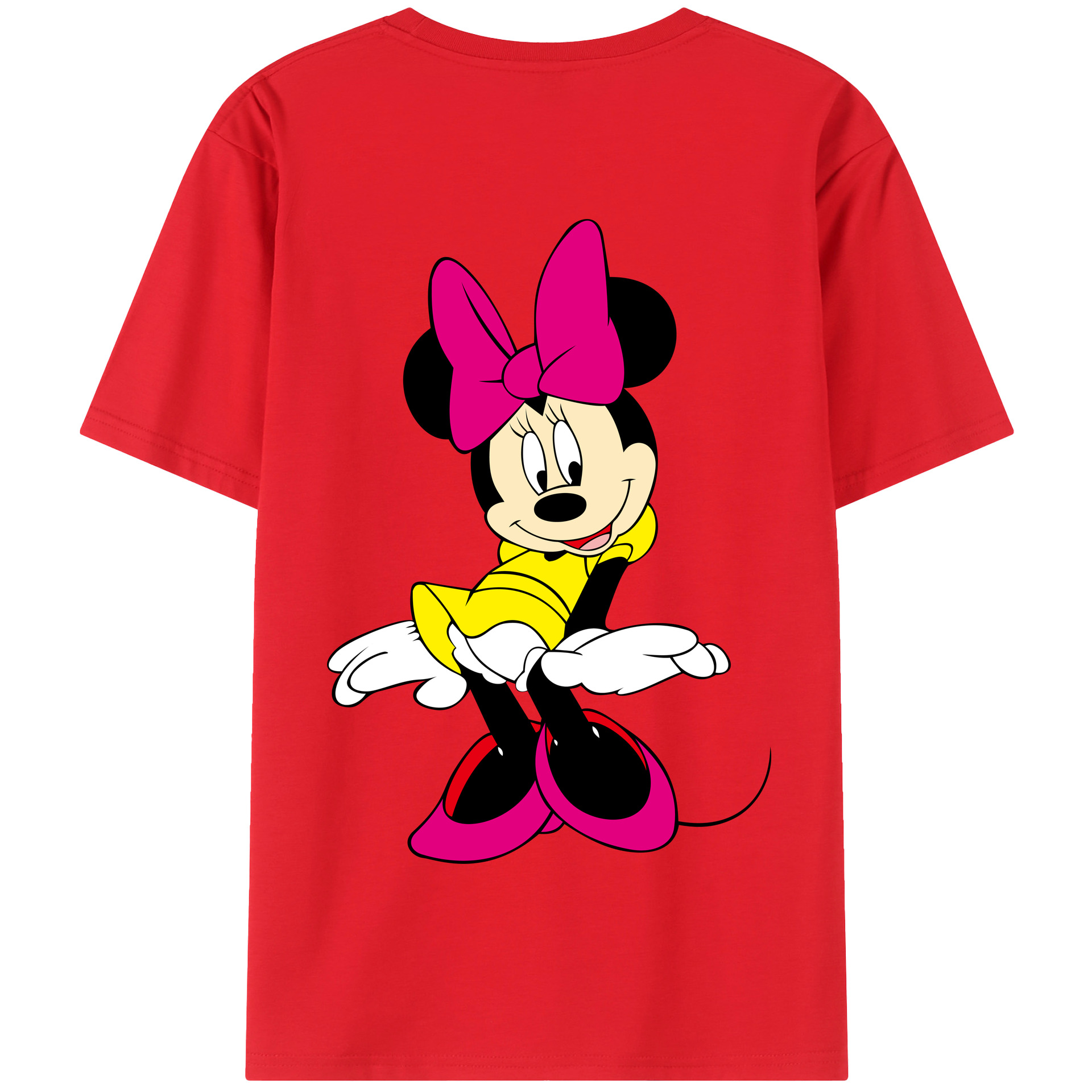 （画像用） ミッキーマウス Mickey Mouse 綿100％半袖Tシャツ（背面プリント）