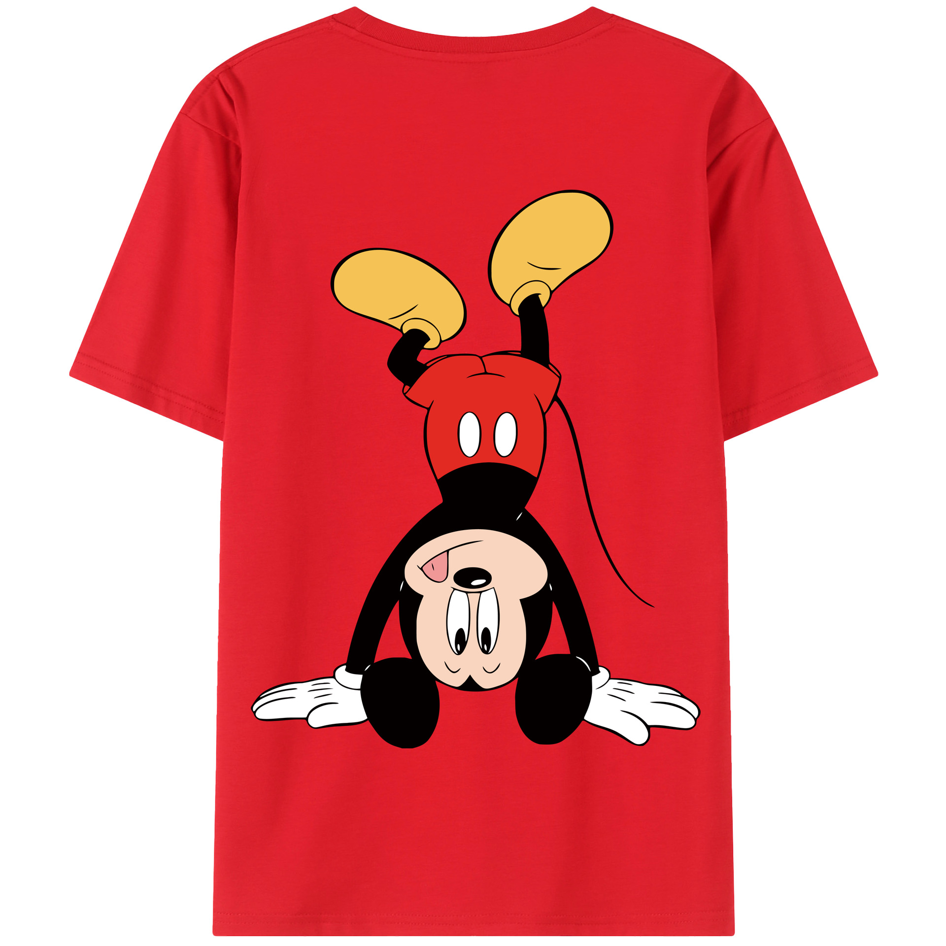 （画像用） ミッキーマウス Mickey Mouse 綿100％半袖Tシャツ（背面プリント）