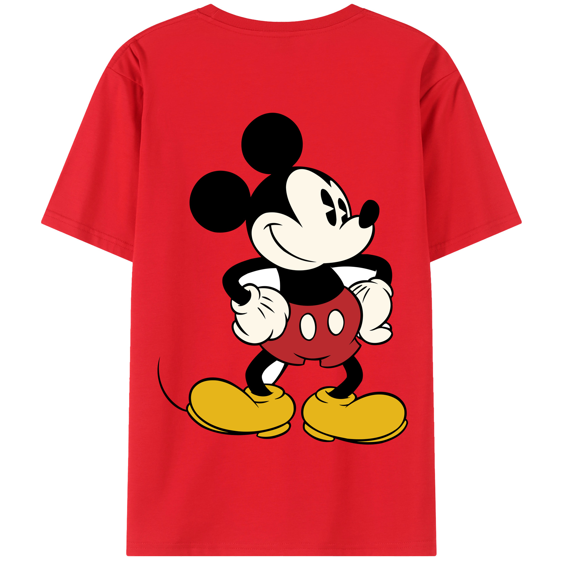 （画像用） ミッキーマウス Mickey Mouse 綿100％半袖Tシャツ（背面プリント）