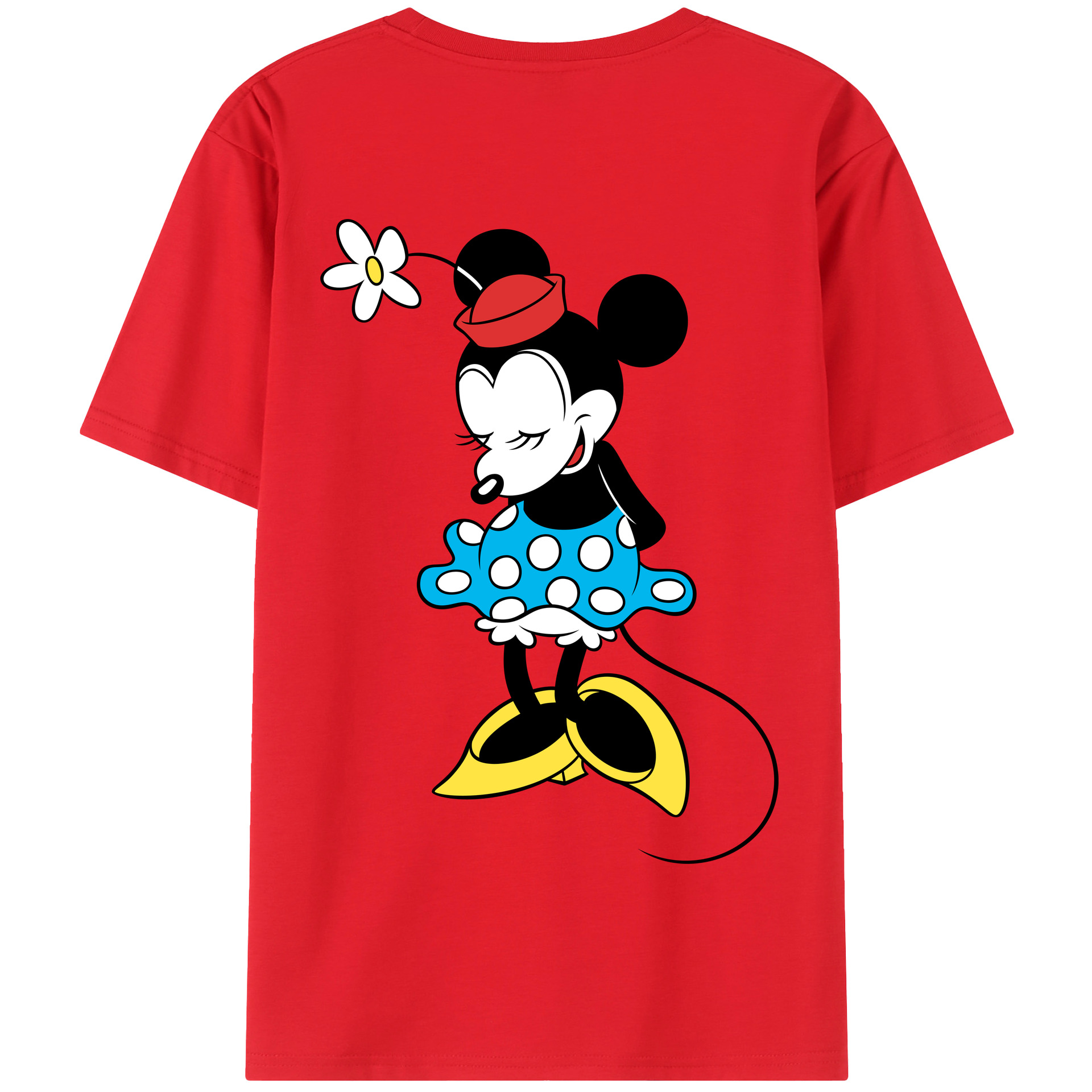 （画像用） ミッキーマウス Mickey Mouse 綿100％半袖Tシャツ（背面プリント）