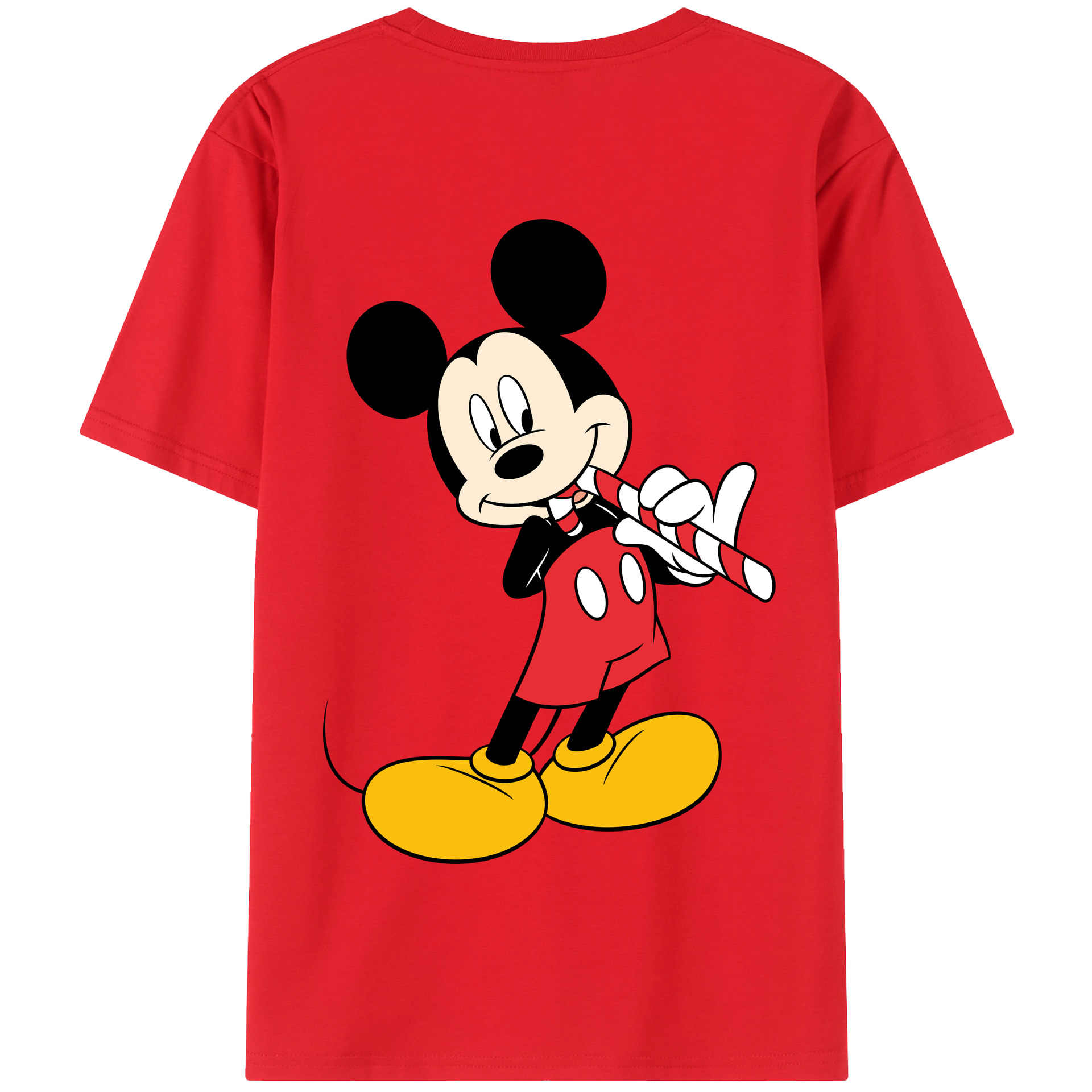 （画像用） ミッキーマウス Mickey Mouse 綿100％半袖Tシャツ（背面プリント）