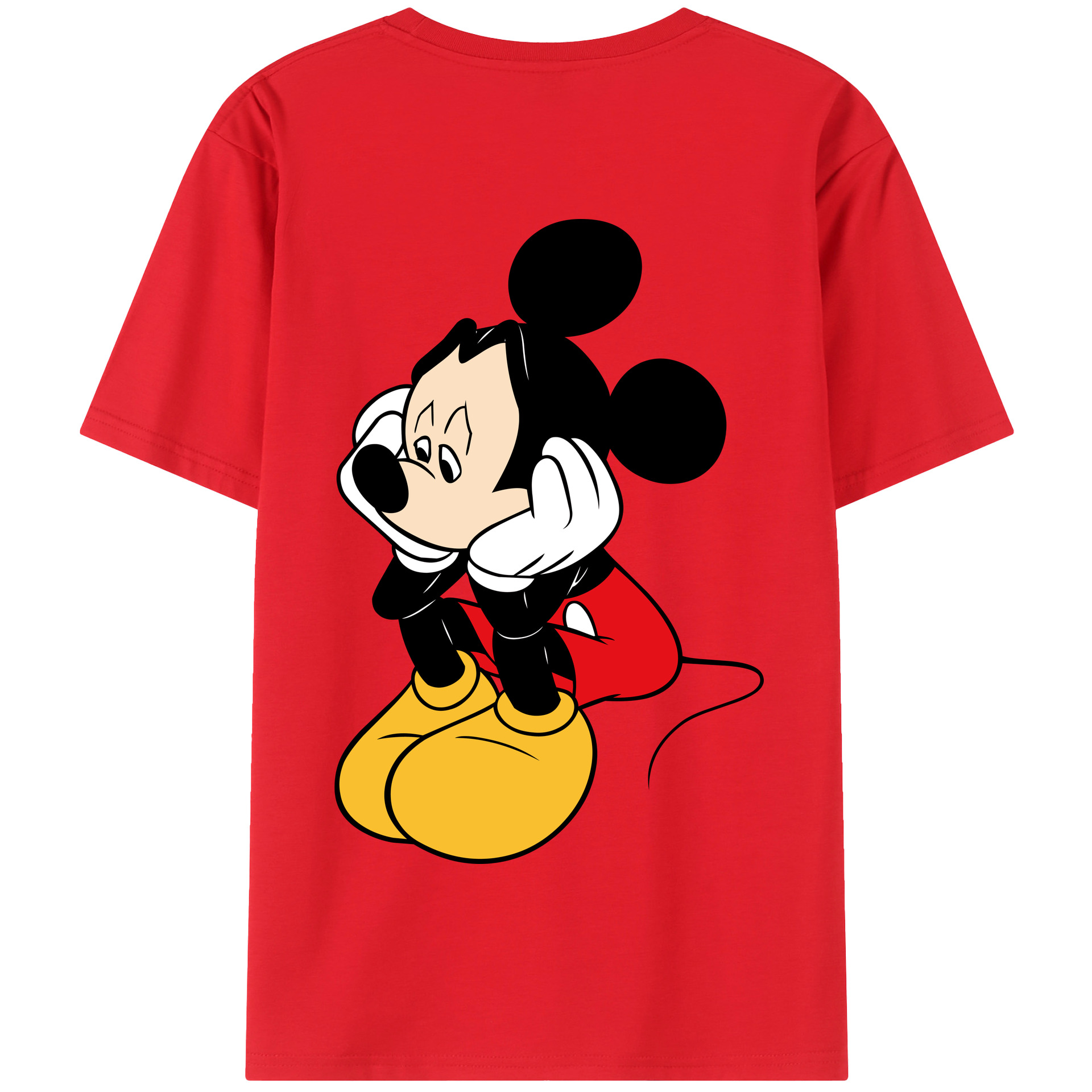 （画像用） ミッキーマウス Mickey Mouse 綿100％半袖Tシャツ（背面プリント）
