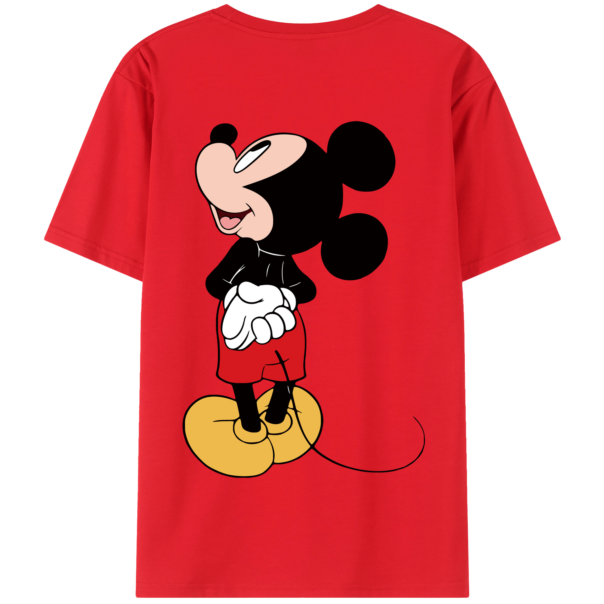 （画像用） ミッキーマウス Mickey Mouse 綿100％半袖Tシャツ（背面プリント）