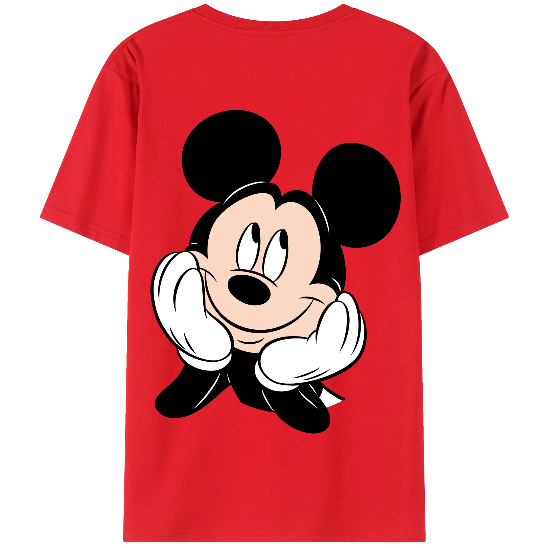 （画像用） ミッキーマウス Mickey Mouse 綿100％半袖Tシャツ（背面プリント）