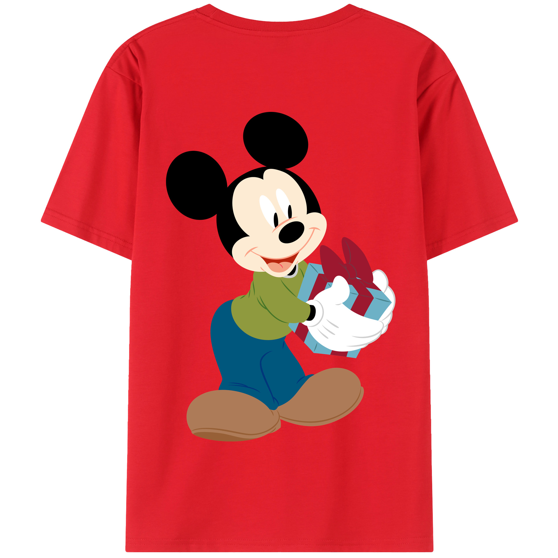 （画像用） ミッキーマウス Mickey Mouse 綿100％半袖Tシャツ（背面プリント）
