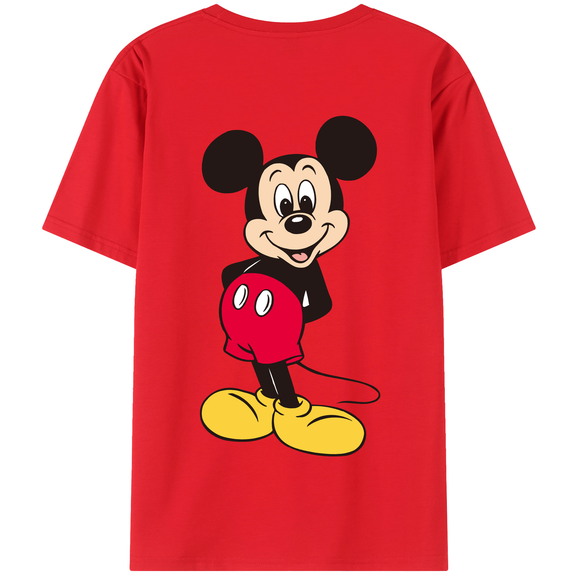 （画像用） ミッキーマウス Mickey Mouse 綿100％半袖Tシャツ（背面プリント）