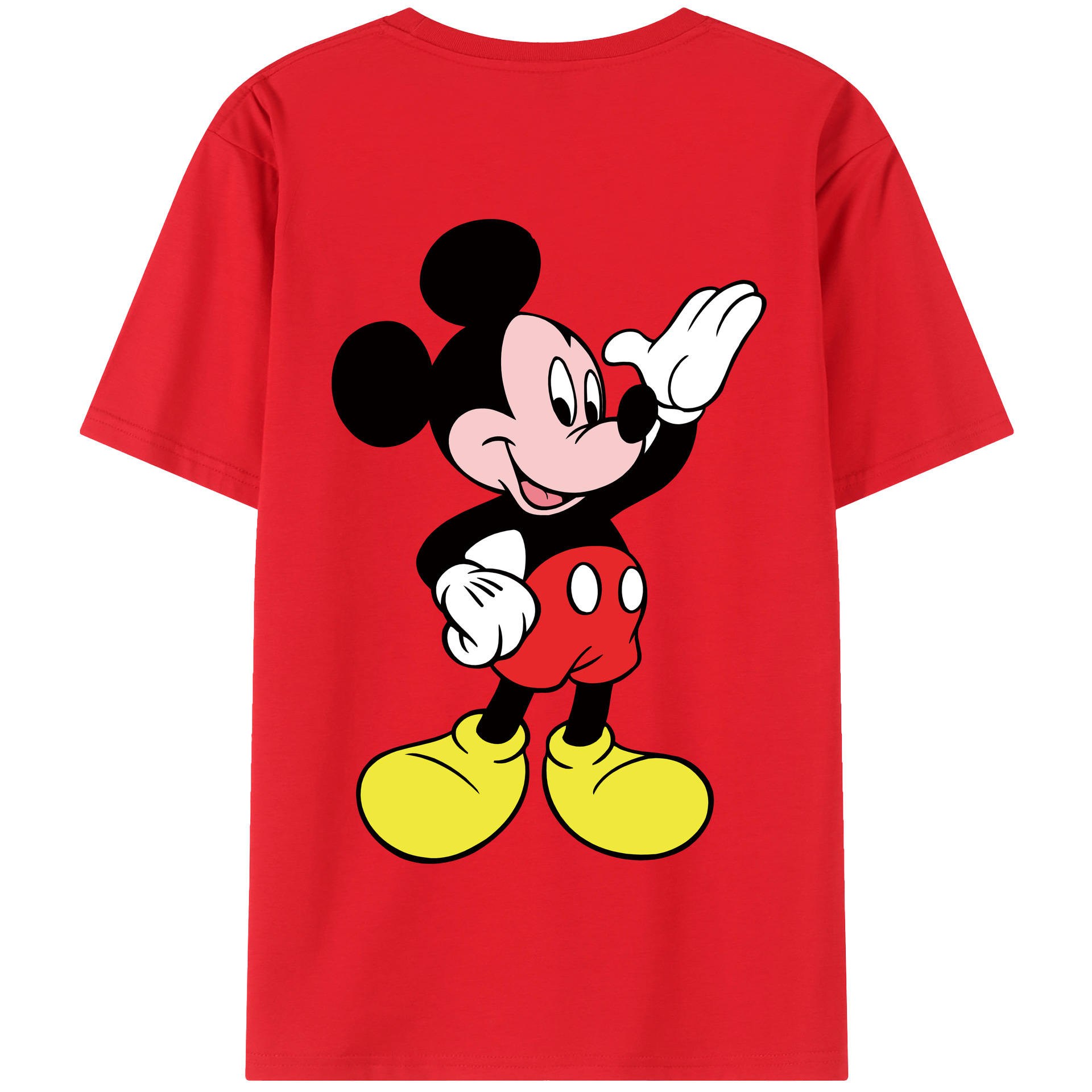 （画像用） ミッキーマウス Mickey Mouse 綿100％半袖Tシャツ（背面プリント）